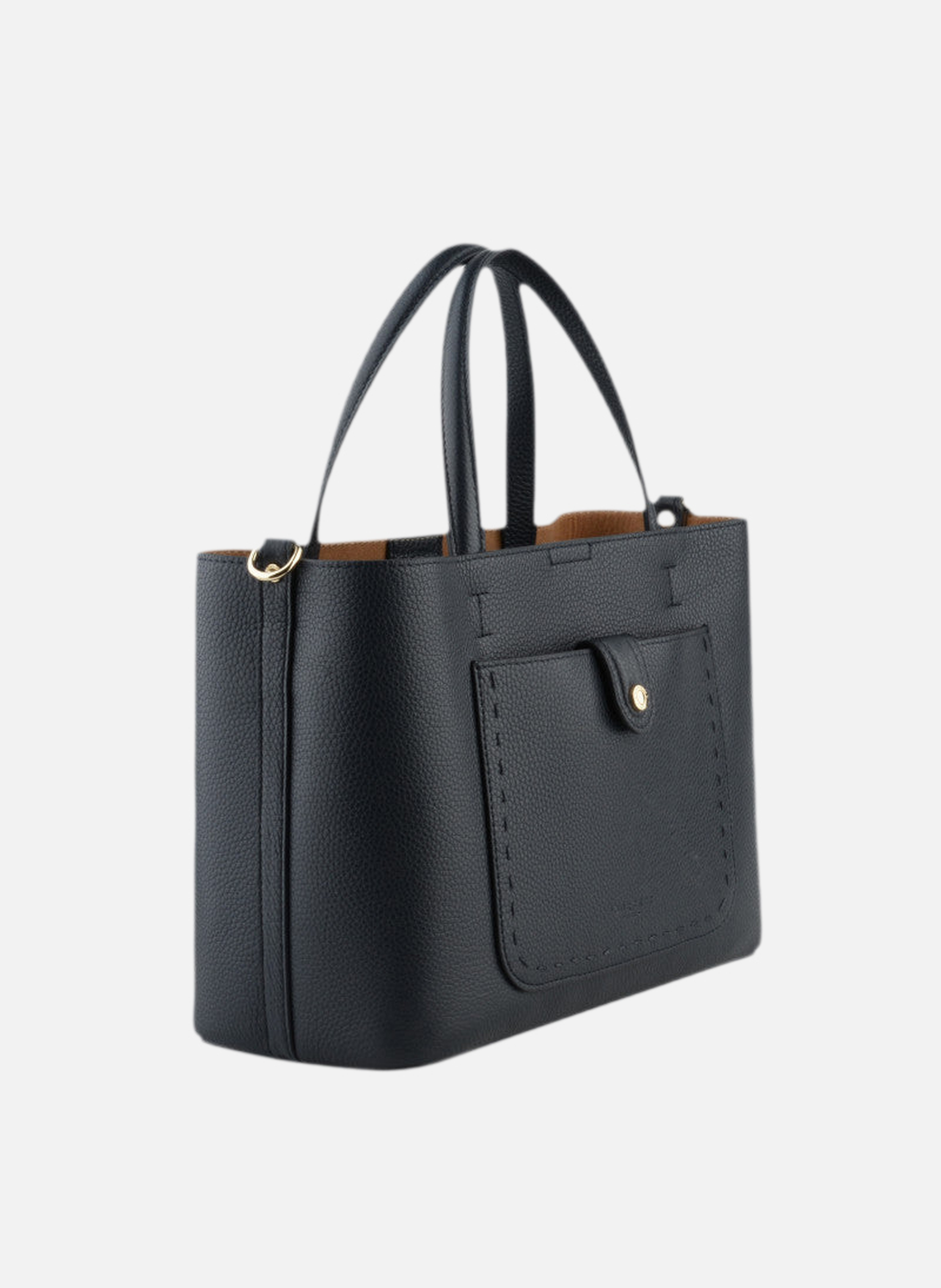 Bride soft | sac à main en cuir de vachette POURCHET Bleu