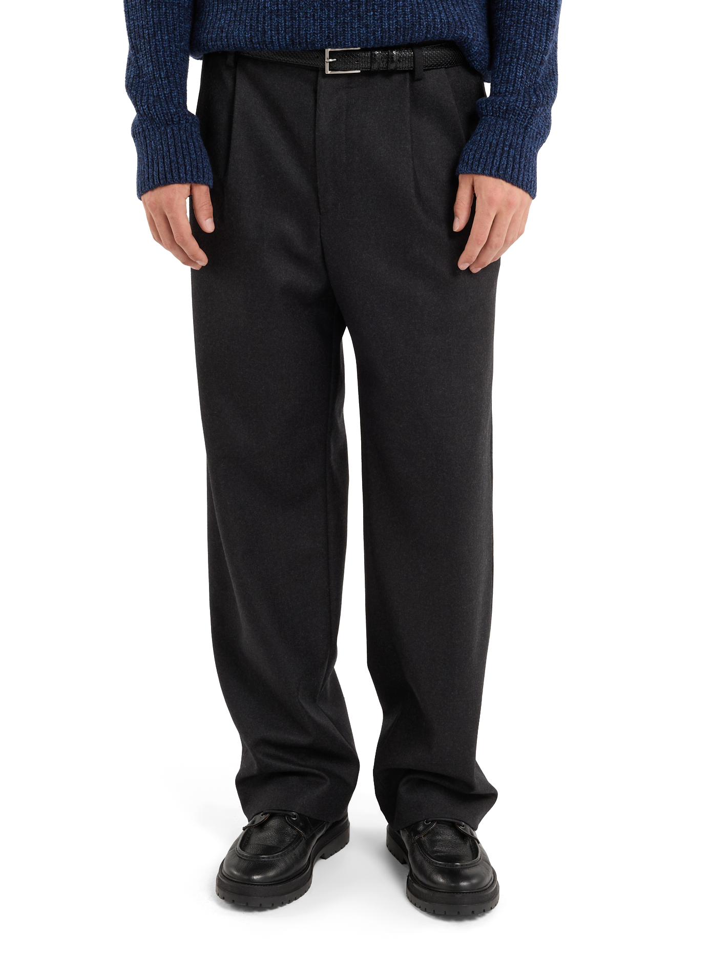 Weite Wollhose von Goose | Grau SAISON 1865 Herren