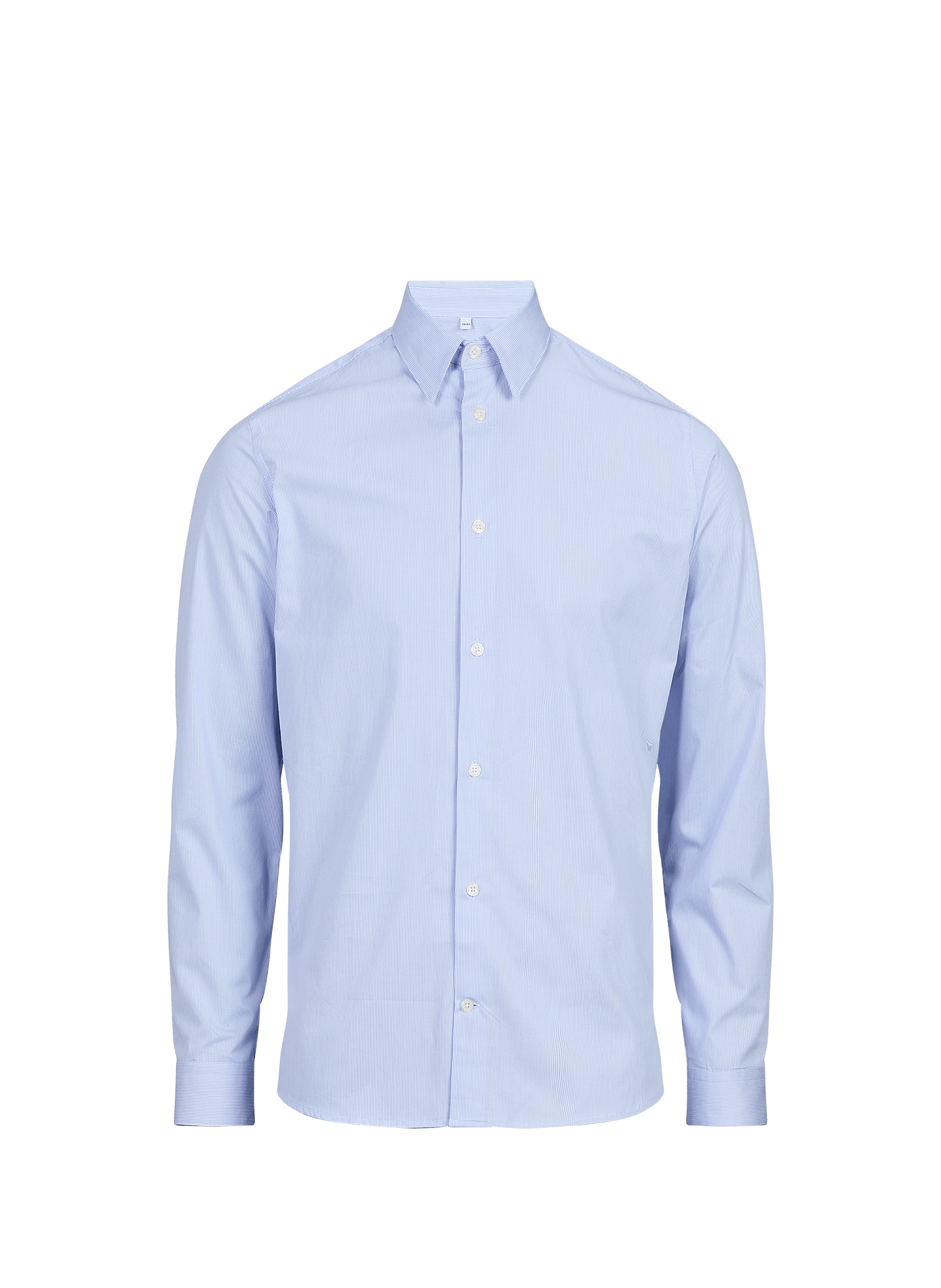 Slim-fit striped cotton shirt AU PRINTEMPS PARIS Blue