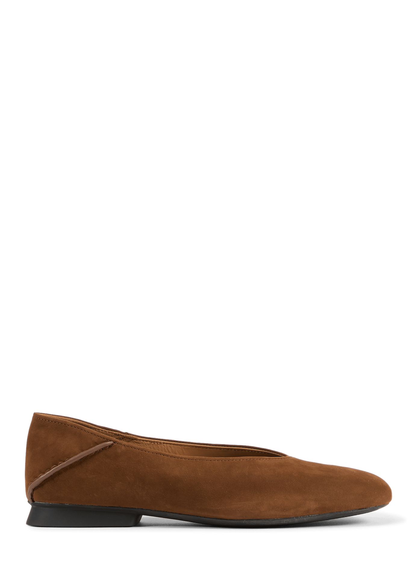Suede leather ballet flats CAMPER Brown