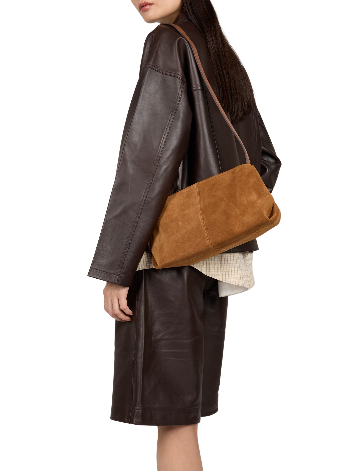 Sac bandoulière en cuir NAT & NIN Marron