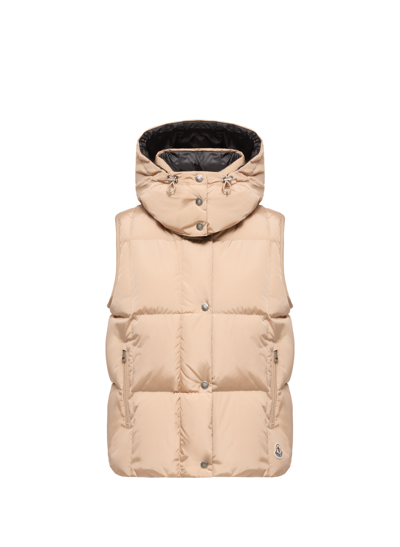 Piumino senza maniche monocolore MONCLER Beige