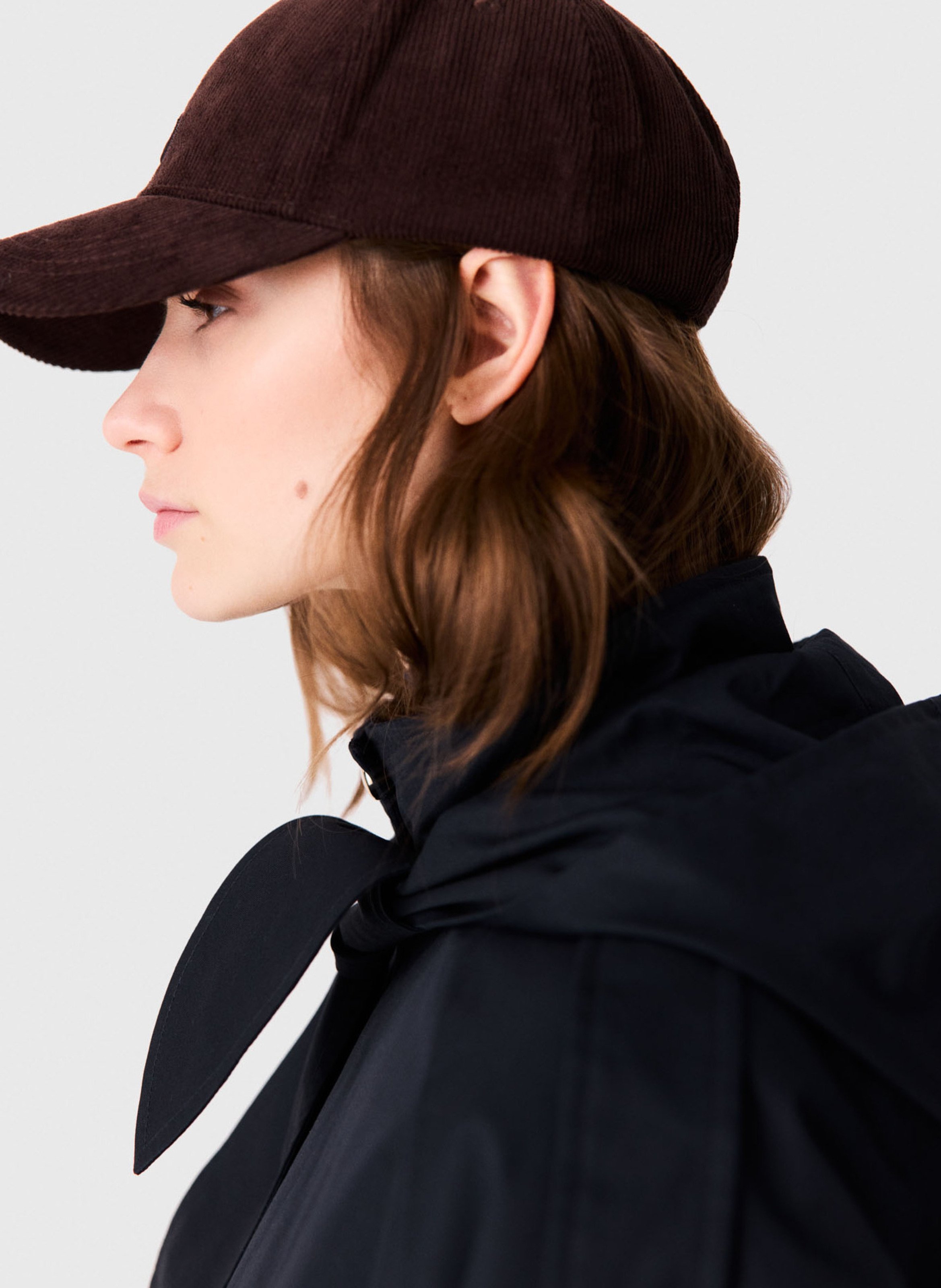 Casquette baseball en coton MAJE Marron
