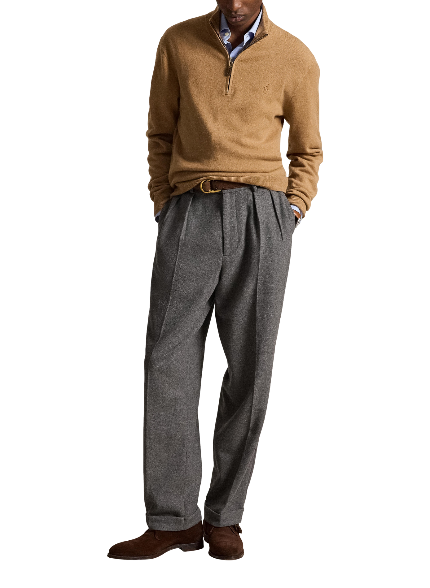 Pull col zippé en laine | Beige POLO RALPH LAUREN Homme