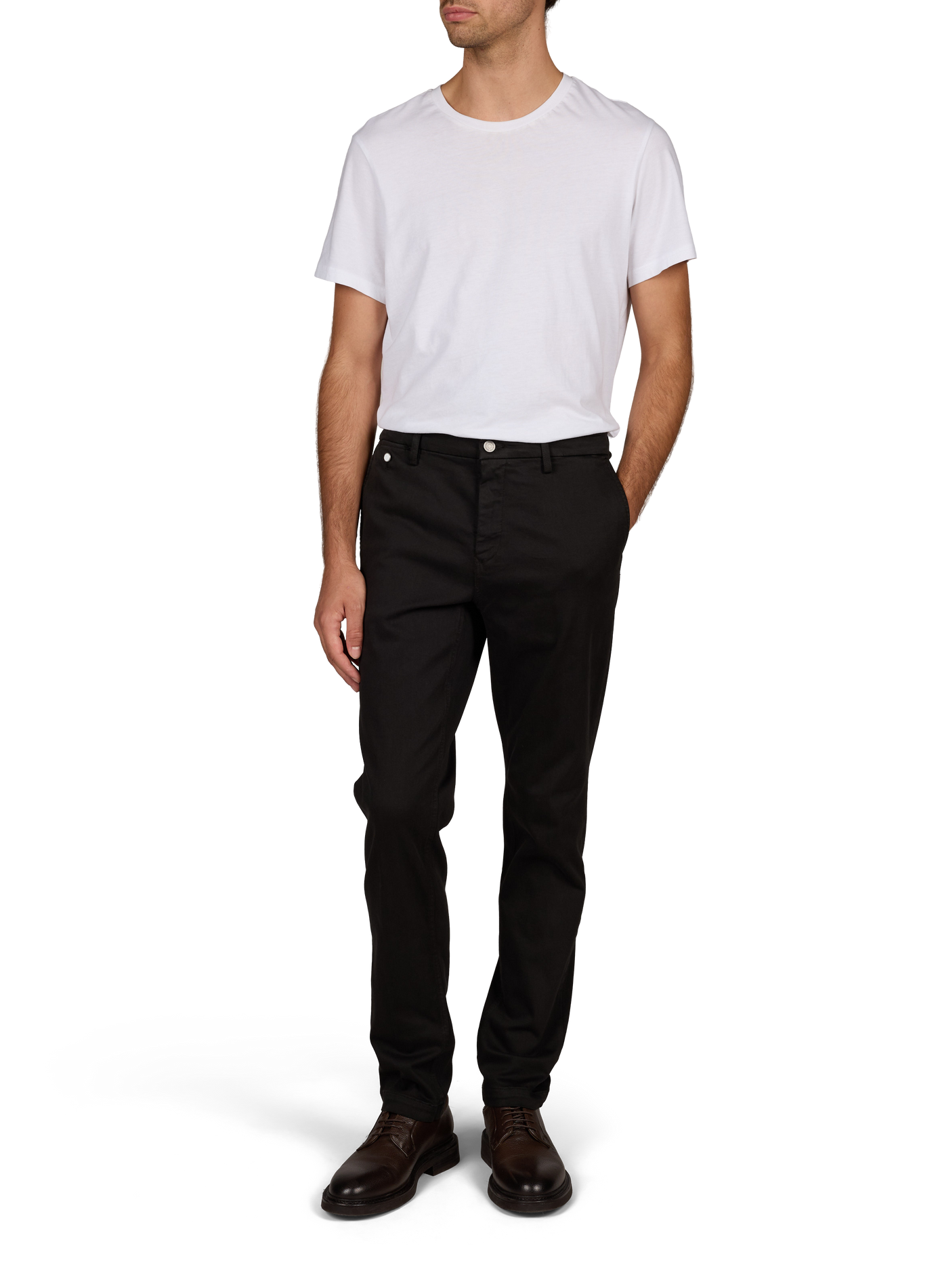Straight cotton-blend trousers REPLAY Black