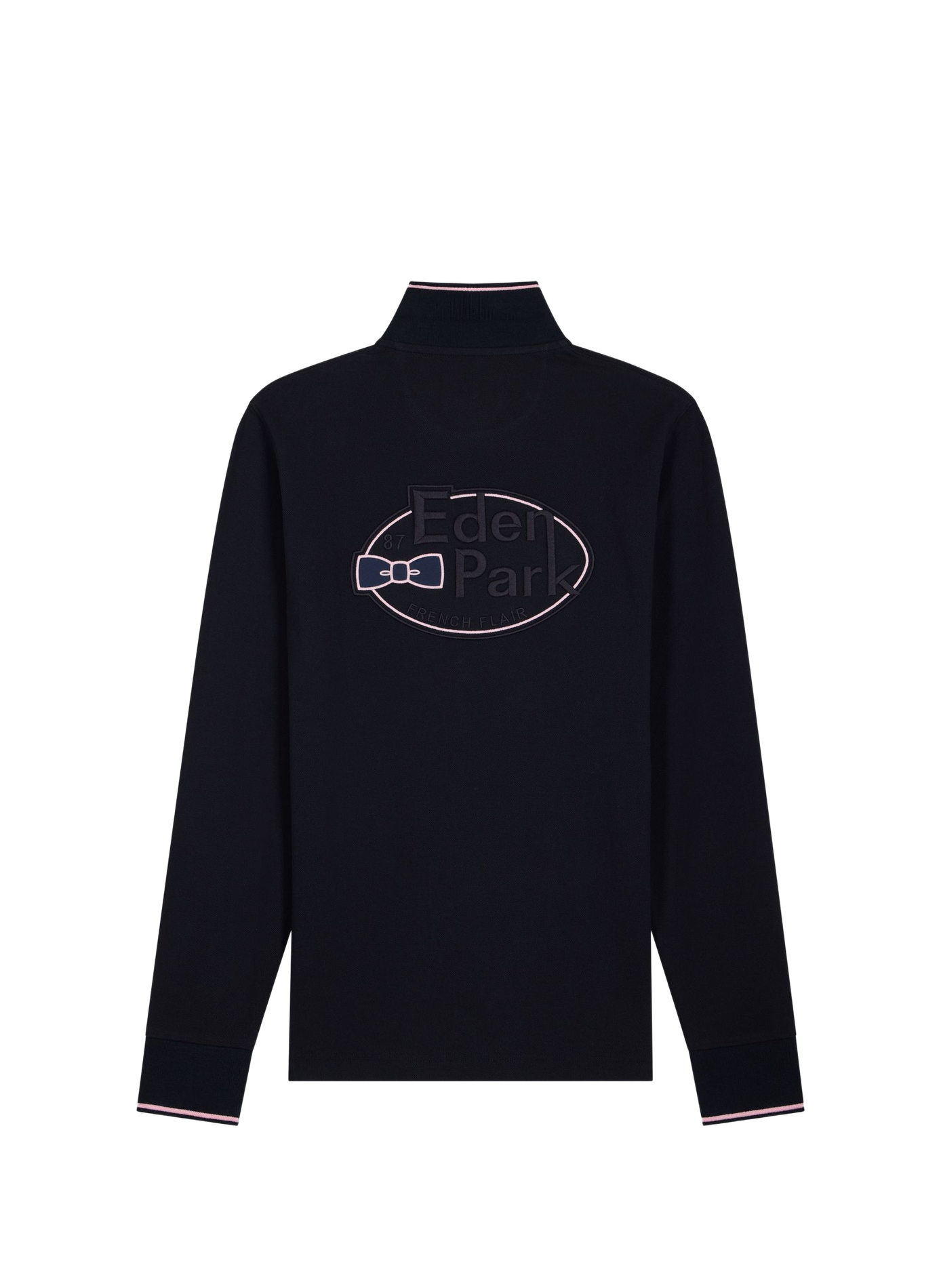 Gerader Polo mit gesticktem Logo aus Baumwolle. EDEN PARK Blau