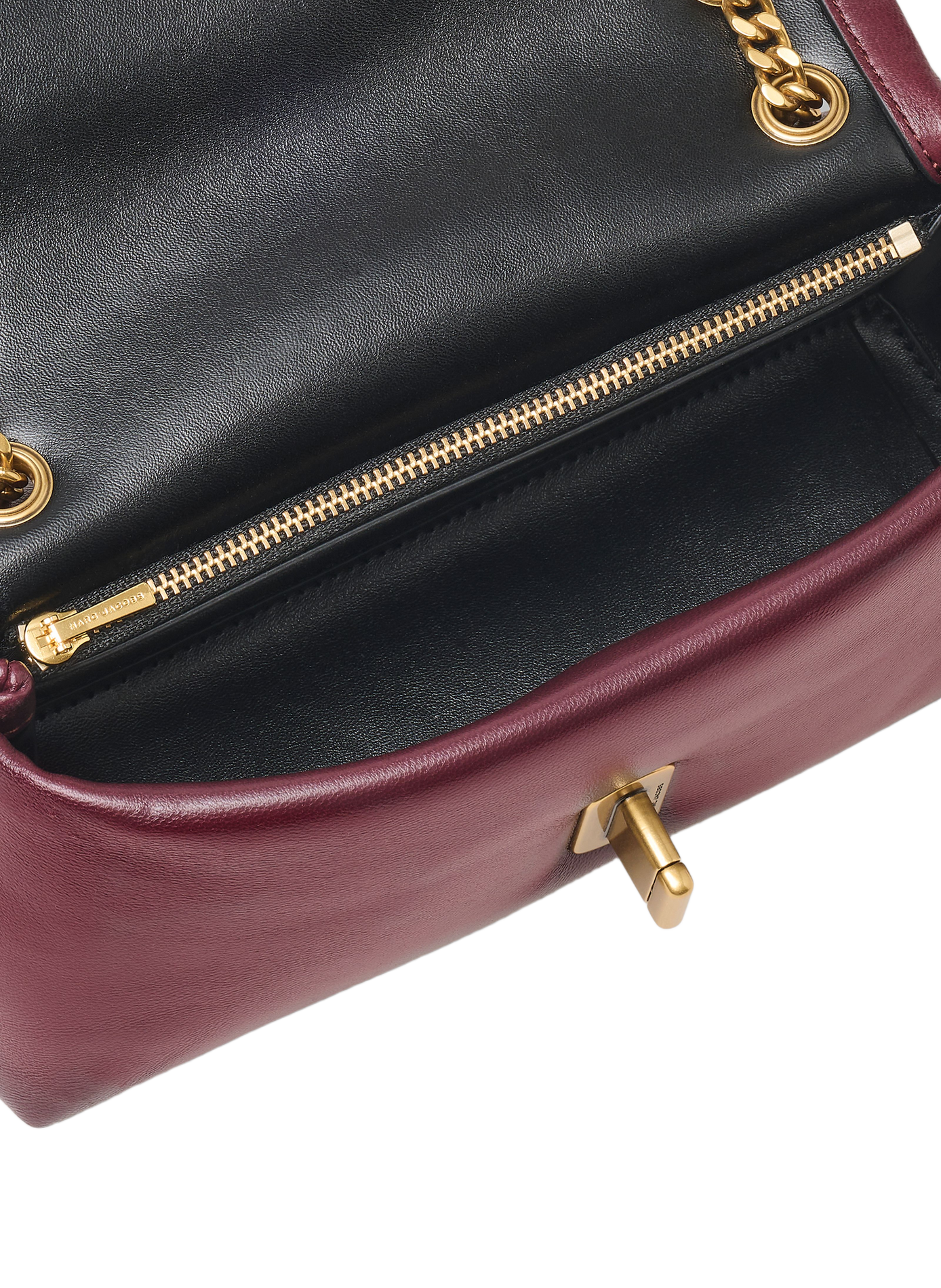 Mini sac The Pop J Marc en cuir d'agneau MARC JACOBS Rouge
