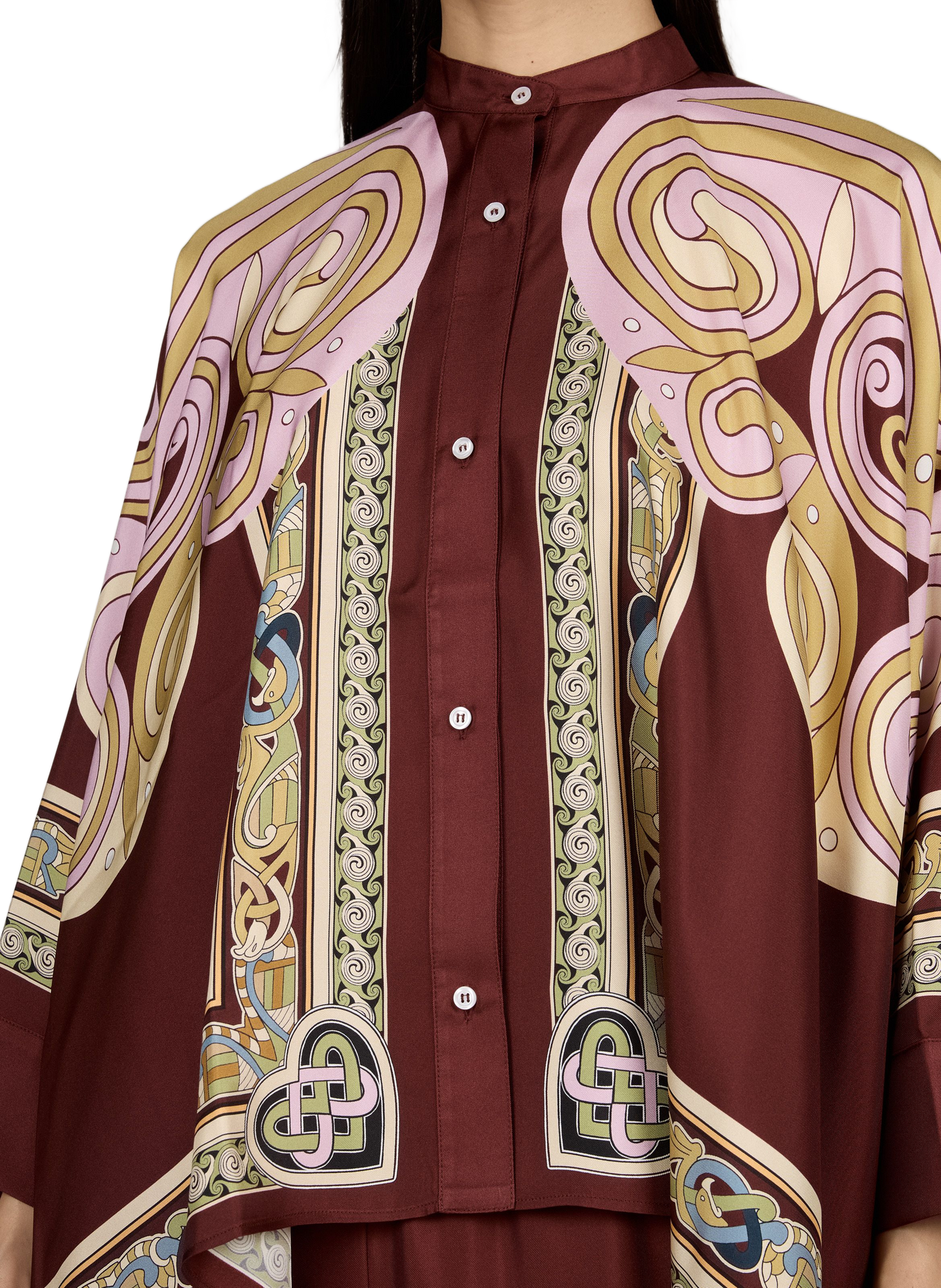 Weite Seidenbluse LA DOUBLEJ Rot