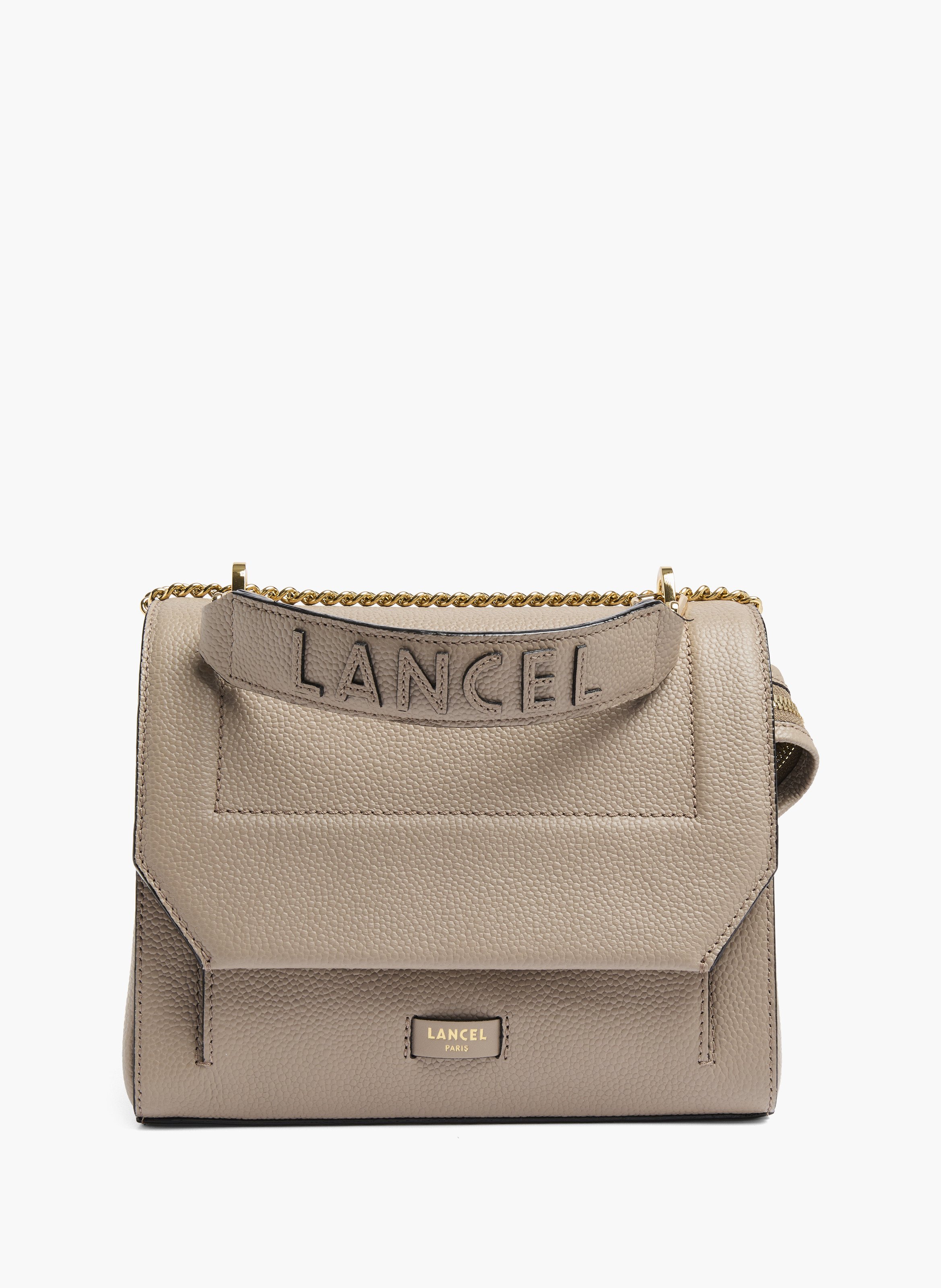 Sac rabat ninon de lancel en cuirs de vachette graine & lisse LANCEL Gris