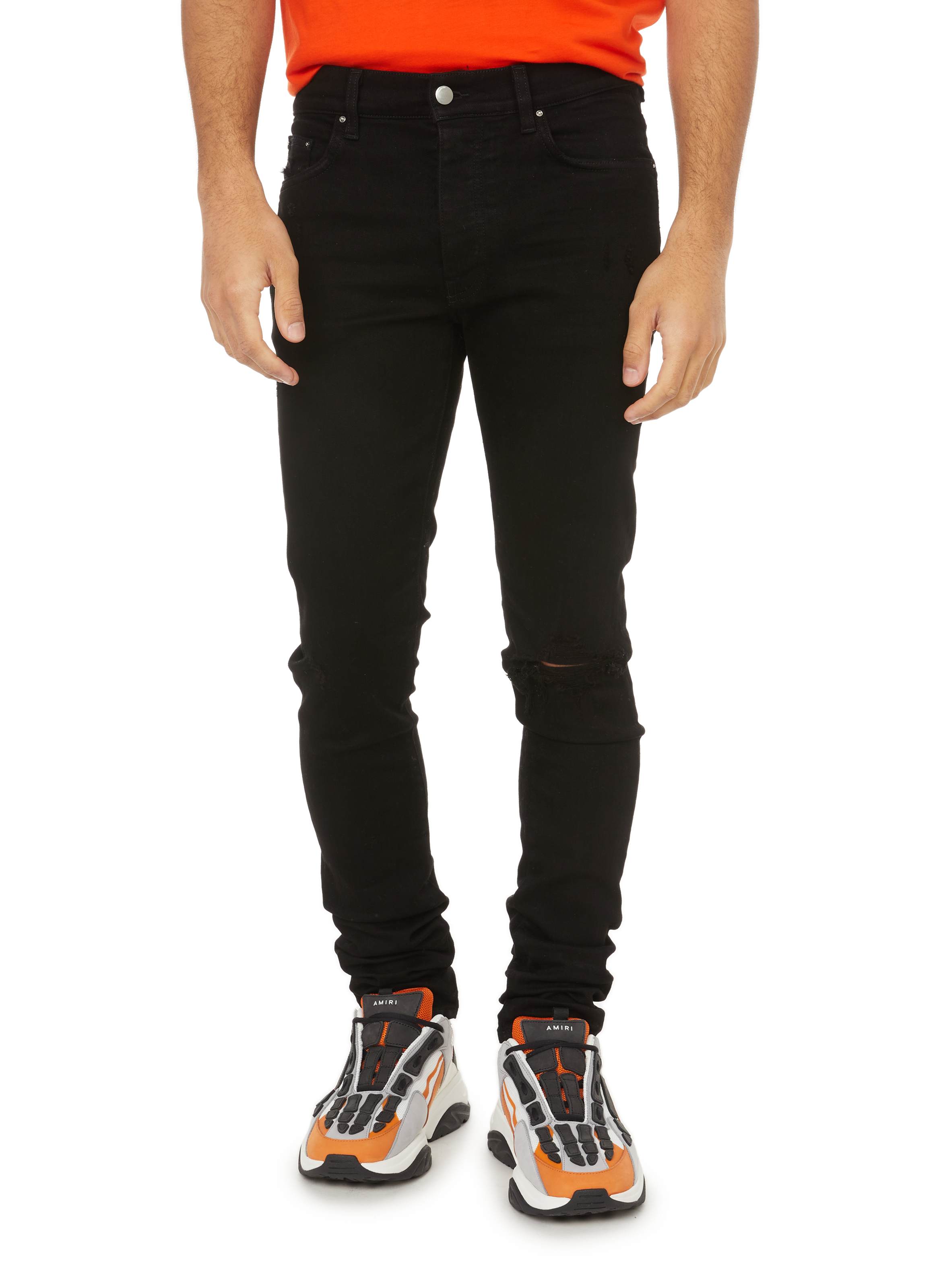 AMIRI Cotton stretch skinny jeans Black