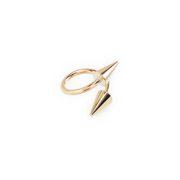 Justine Clenquet Rose Brass Ring In Gold