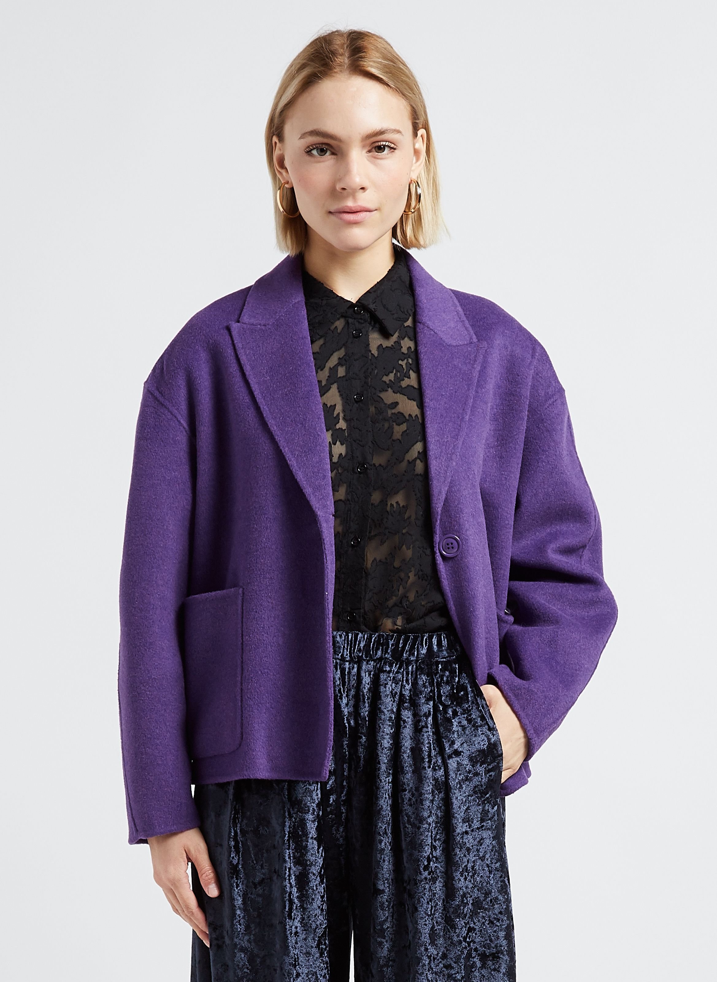 Manteau violet online femme