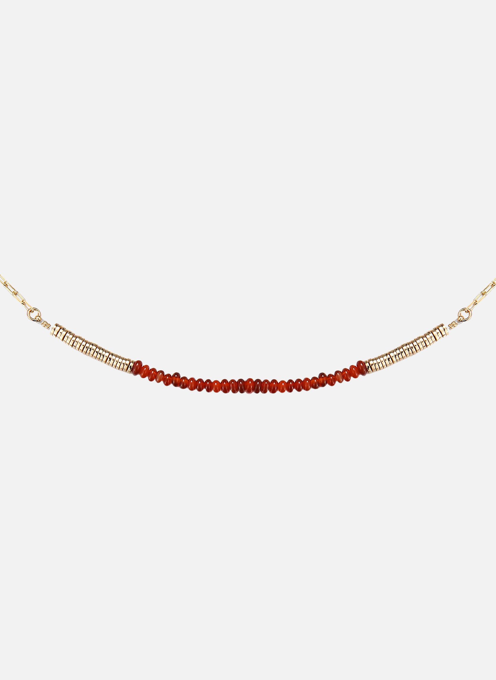 Collier chaîne avec pierres semi-précieuses joaquin HIPANEMA Rouge