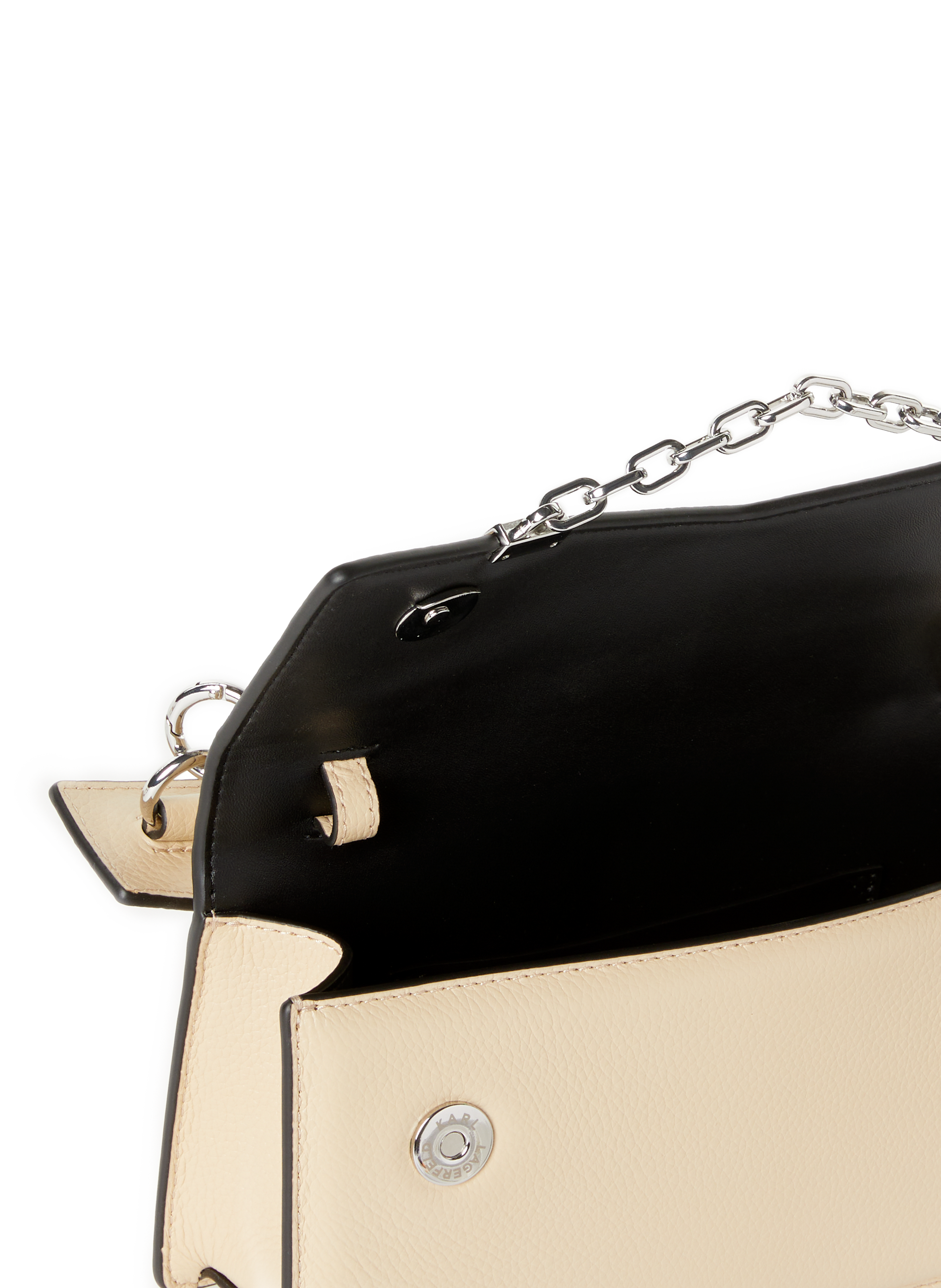 Sac à main en cuir KARL LAGERFELD Beige