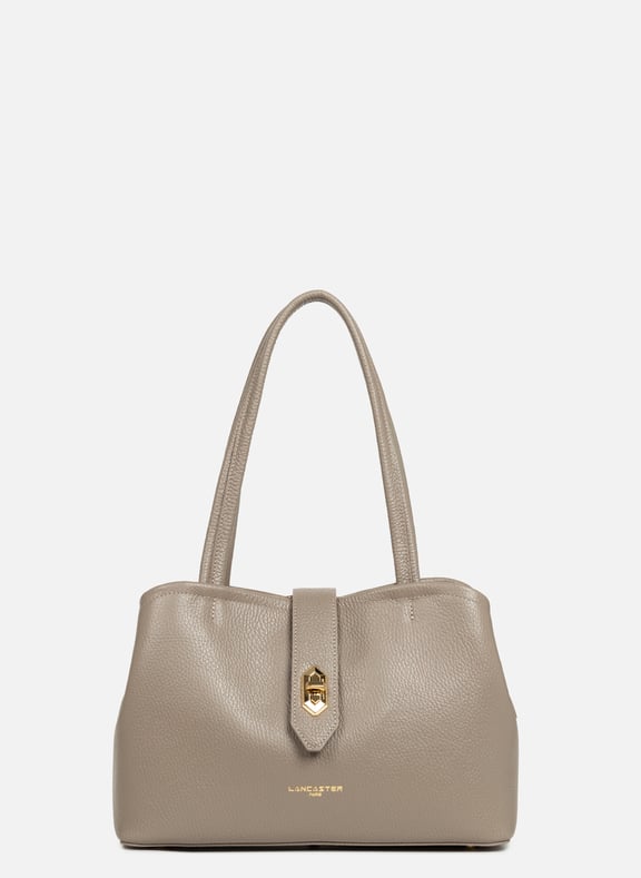 Sac cabas épaule - top double Gris by LANCASTER LANCASTER Sac cabas épaule - top double Gris