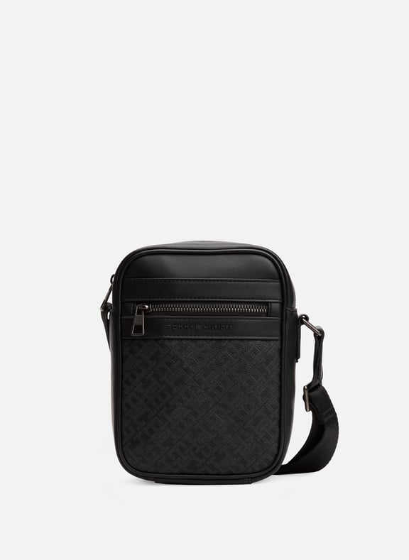 Printed Shoulder Bag Black by TOMMY HILFIGER TOMMY HILFIGER Printed Shoulder Bag Black
