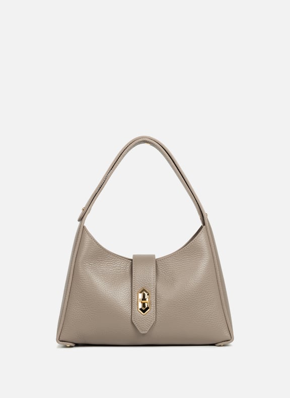 Sac hobo - top double Gris by LANCASTER LANCASTER Sac hobo - top double Gris