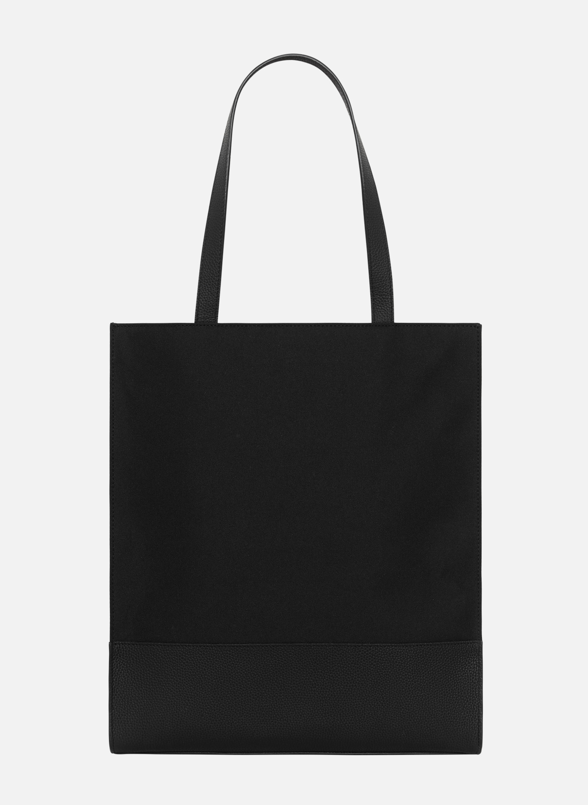 Tote bag en canvas et cuir grainé THE KOOPLES Noir