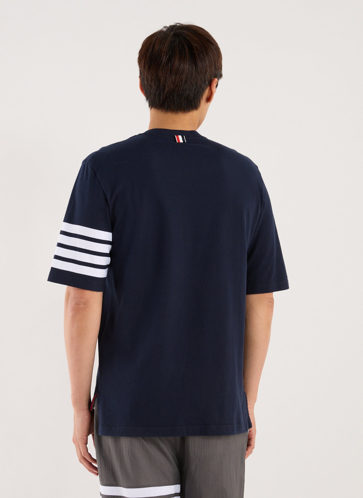 Classic Cotton T-Shirt THOM BROWNE Blue