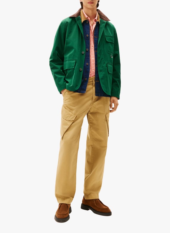 Veste droite col classique contrasté | Vert by TOMMY HILFIGER Veste droite col classique contrasté Vert