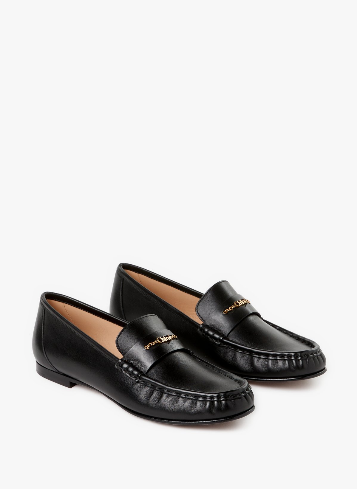 Chloé Mocassins En Cuir D'agneau In Black