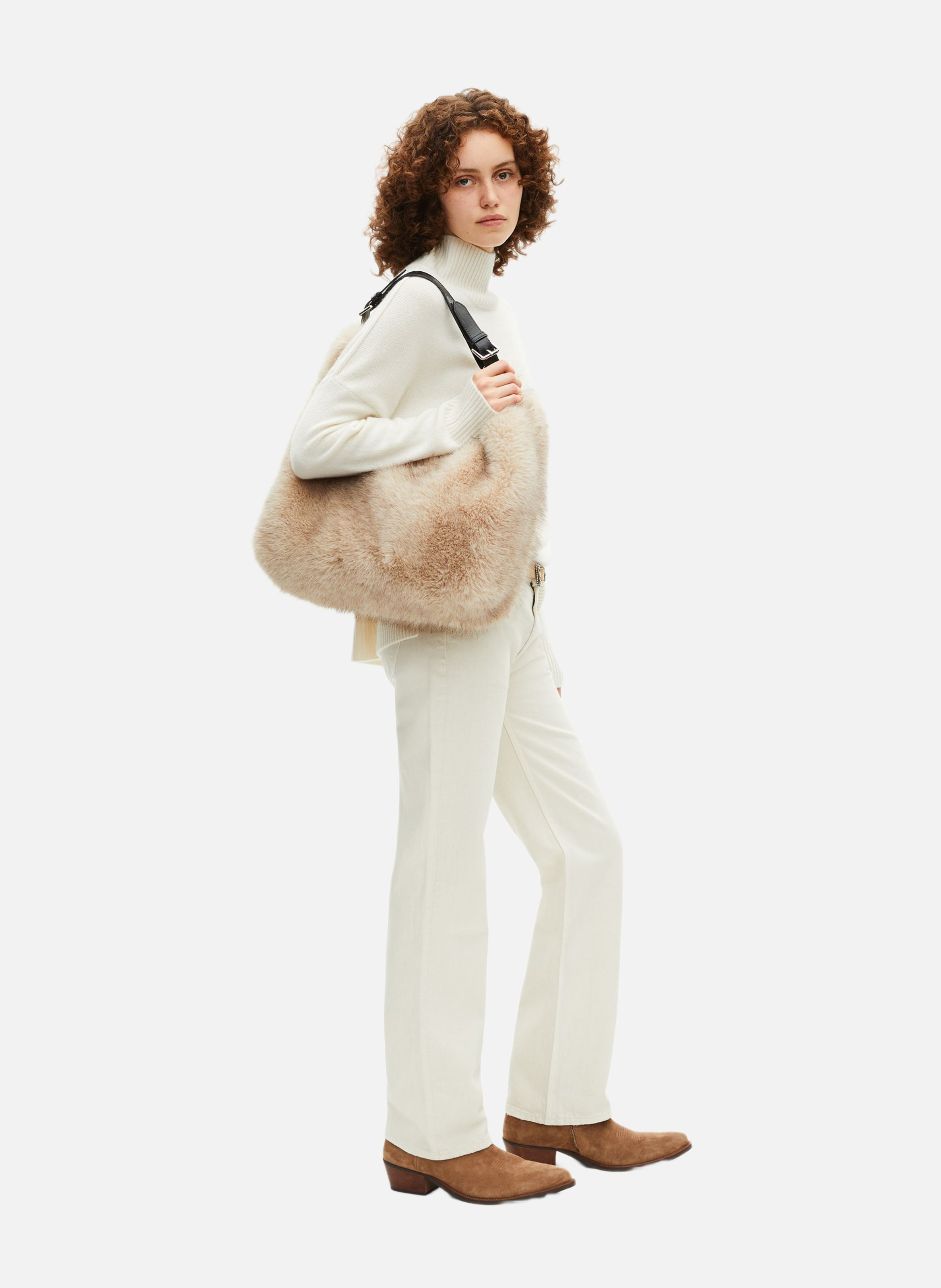 Sac effet fourrure THE KOOPLES Beige