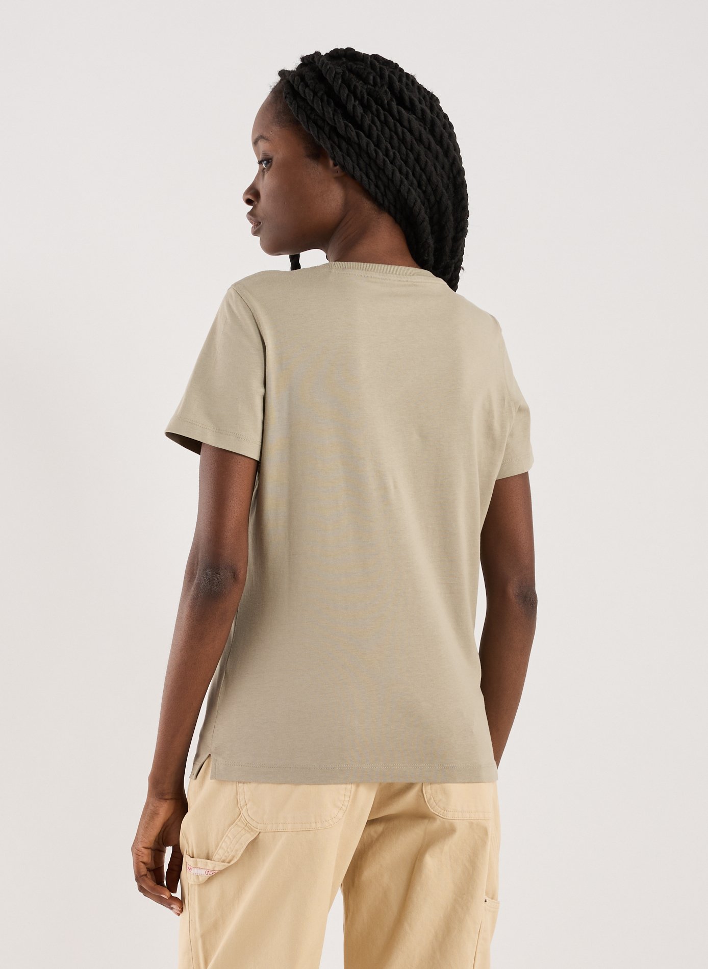 T-shirt à logo GUESS Kaki