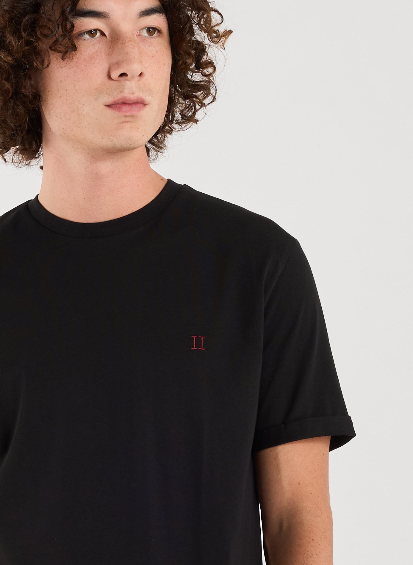 T-shirt brodé en coton LES DEUX Noir