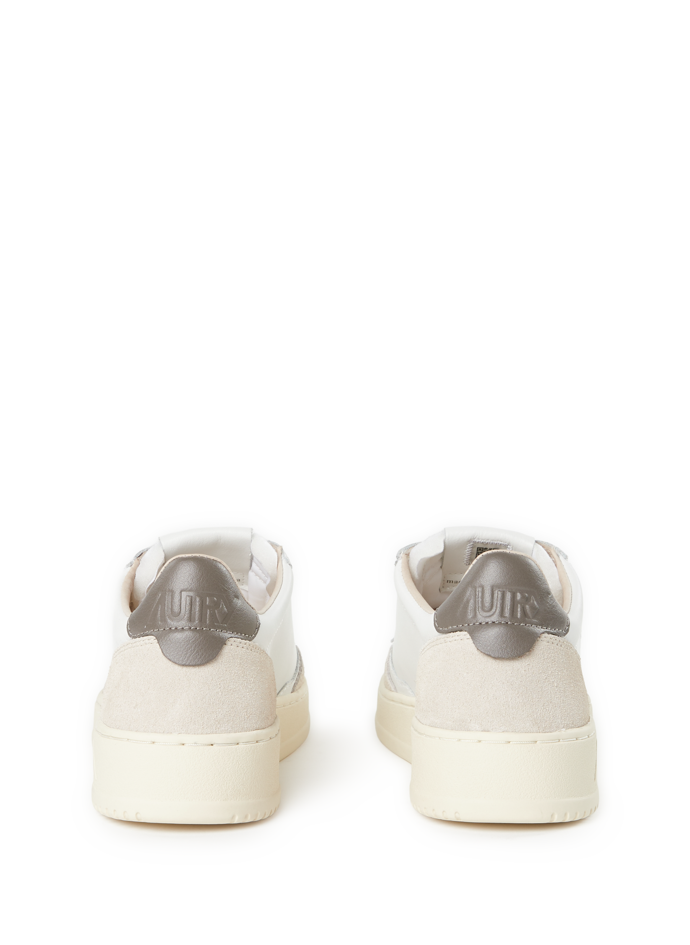 Mixed leather bi-material sneakers AUTRY White