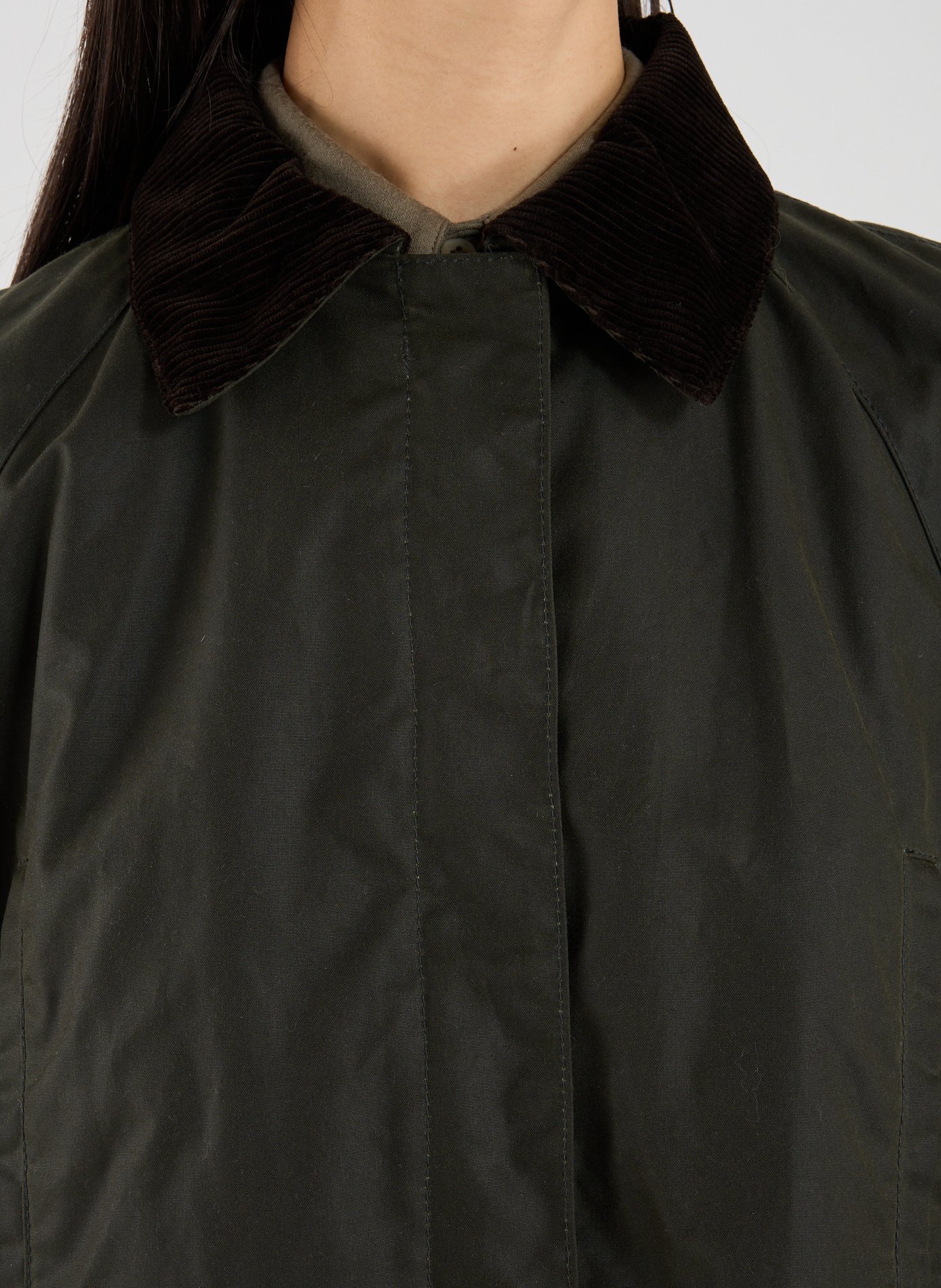 Oversized jacket with classic cotton collar TOTEME Brown