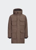 Parka mi-longue à capuche AIDEN Marron