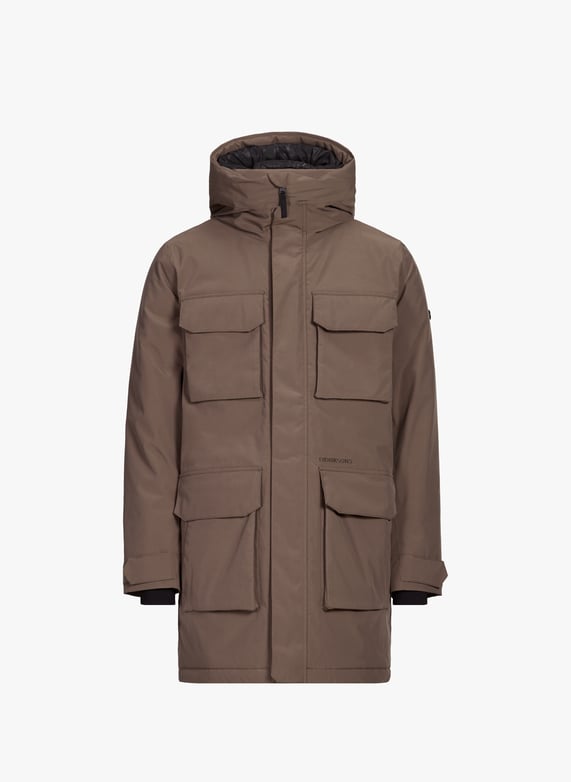 Parka mi-longue à capuche | Marron by DIDRIKSONS Parka mi-longue à capuche Marron