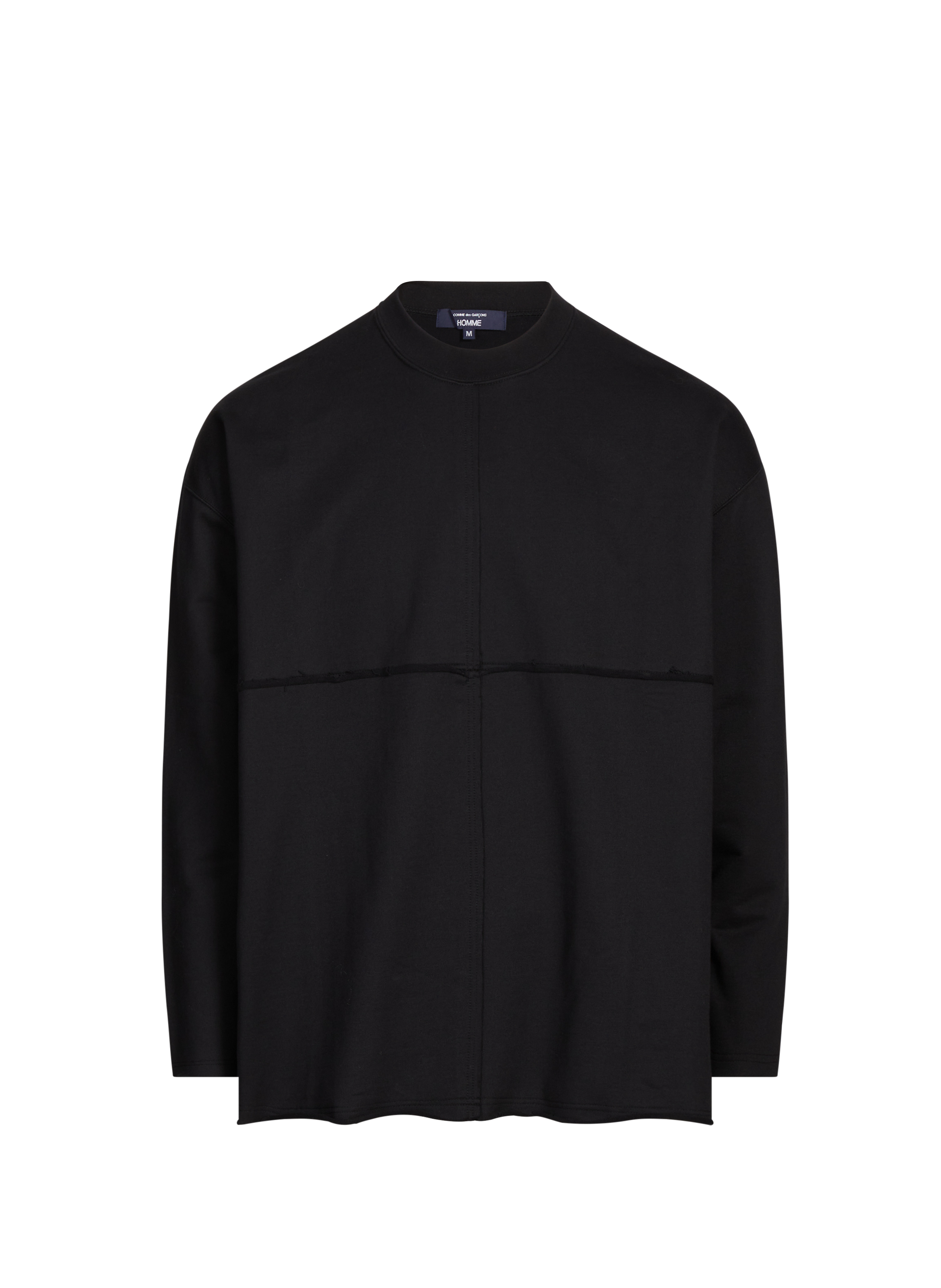 COMME DES GARCONS HOMME Cotton round neck Sweatshirt Black