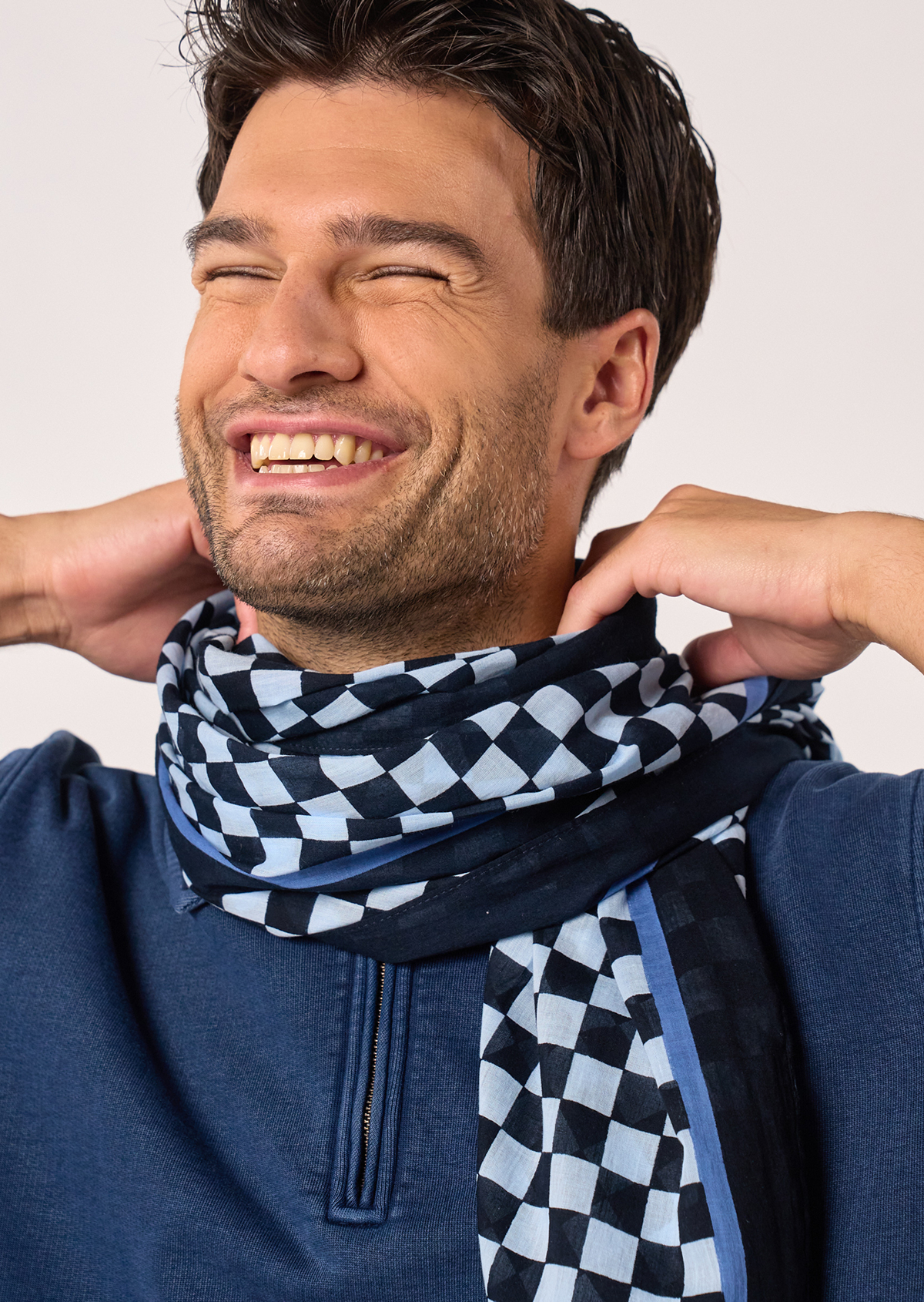 Foulard en coton biologique BILLYBELT Bleu