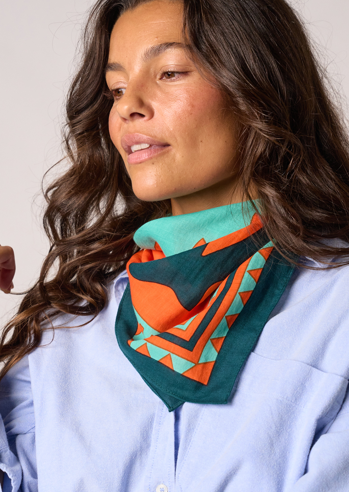 Petit foulard en coton biologique paola BILLYBELT Orange
