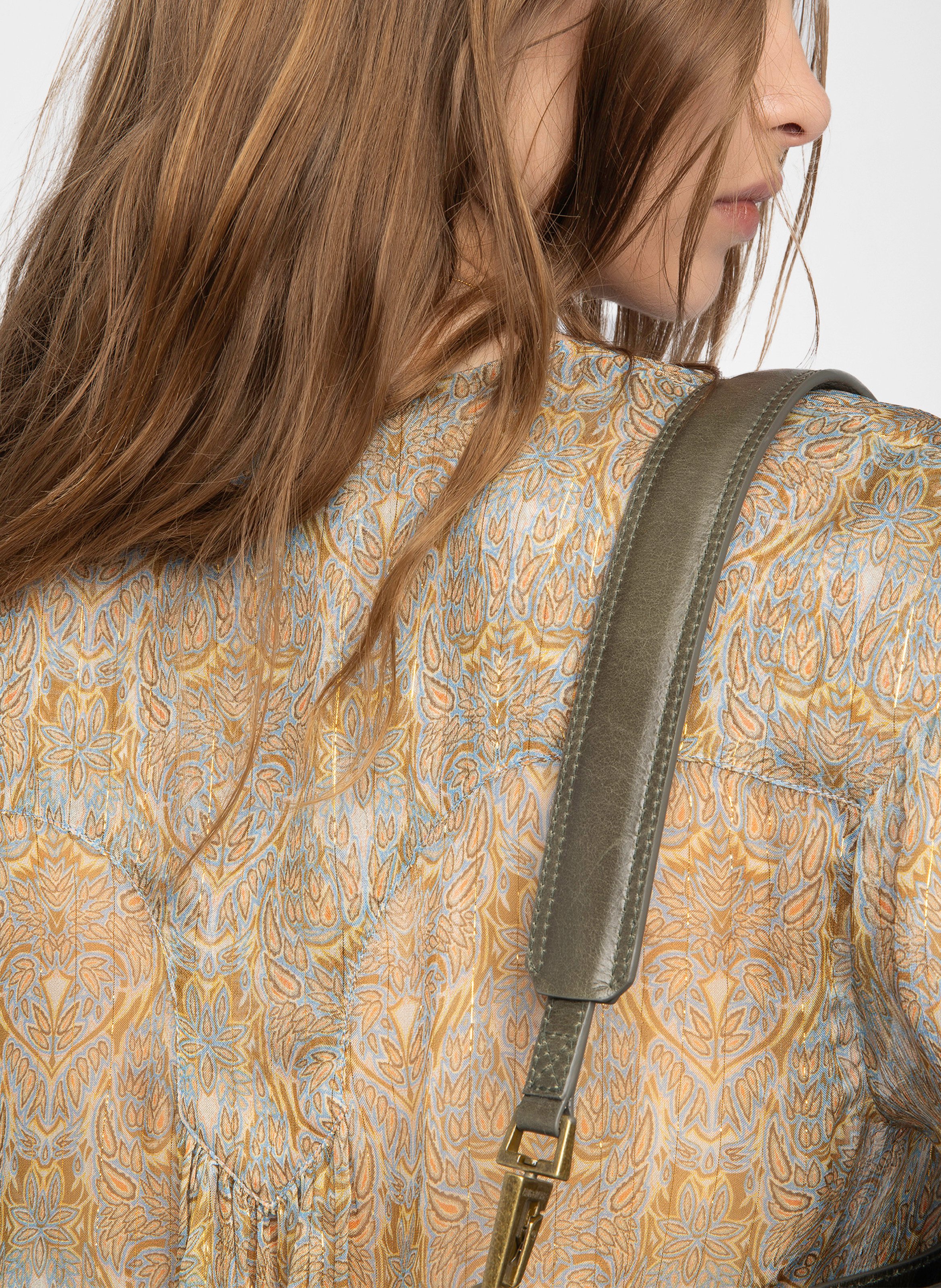 Blouse col v en coton mélangé tamela ZADIG&VOLTAIRE Bleu