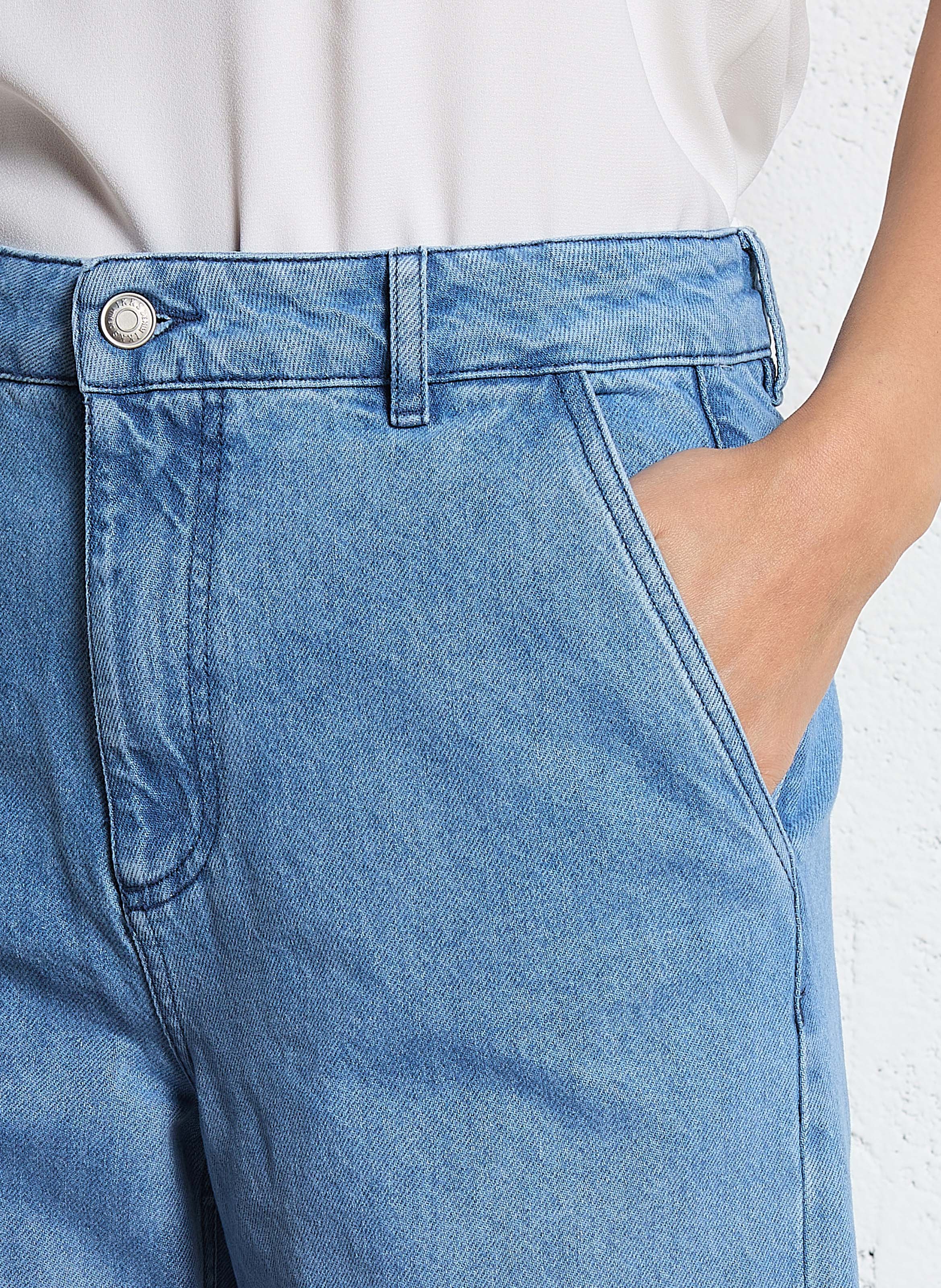 Jean large taille haute jeanne IKKS Bleu