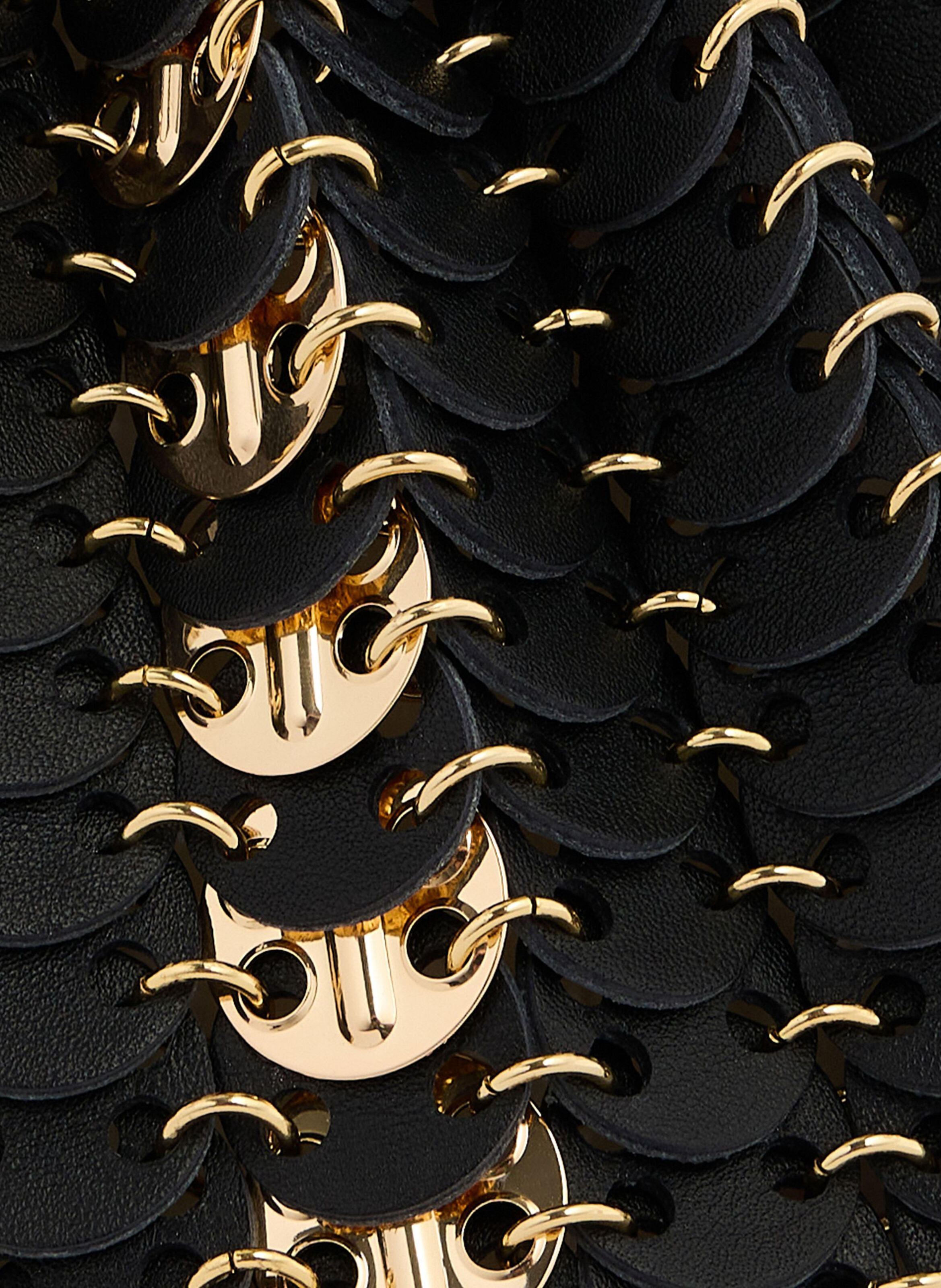 Sac seau flip en cuir réversible RABANNE Noir