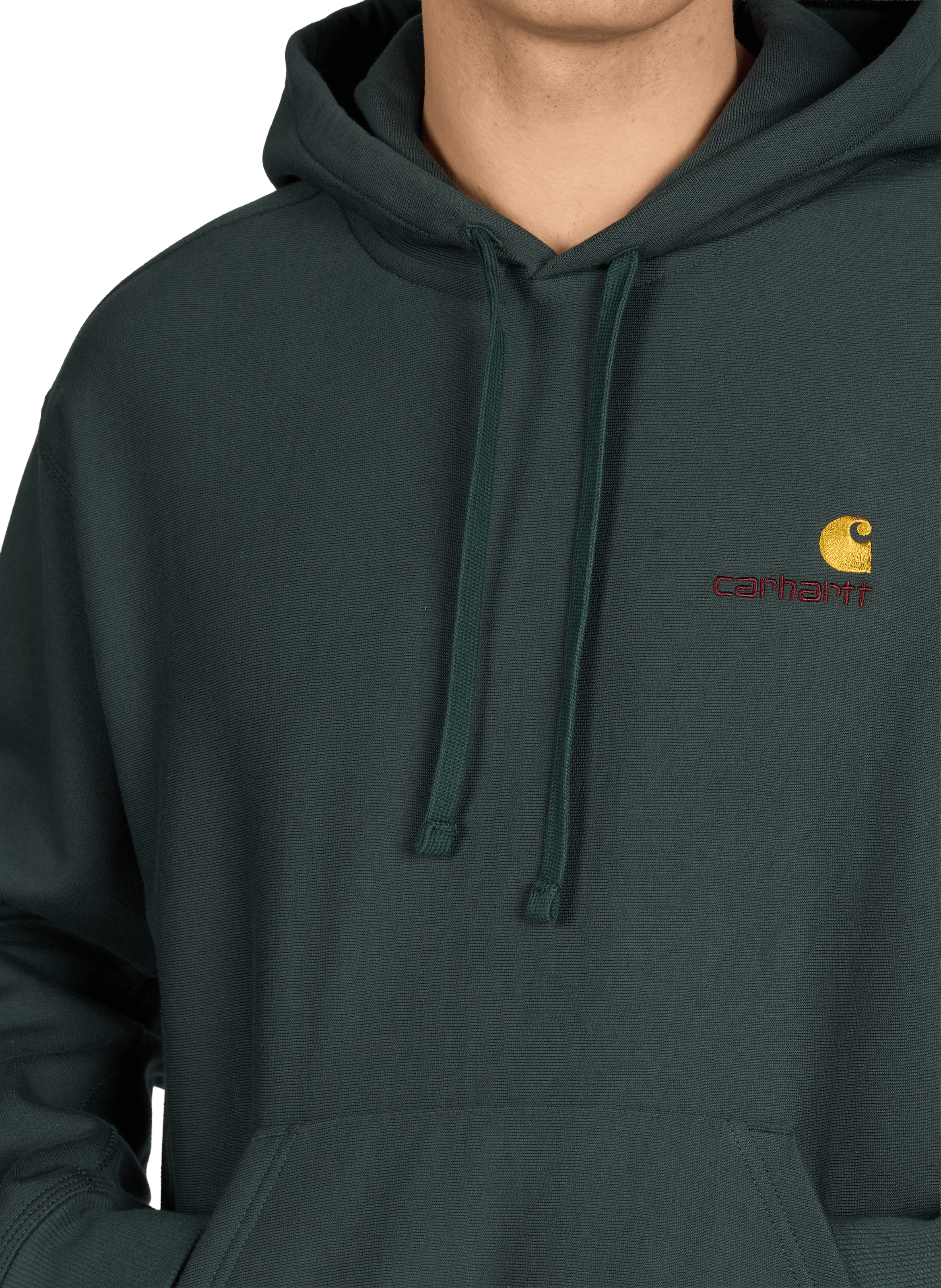 Embroidered cotton hoodie CARHARTT WIP Green