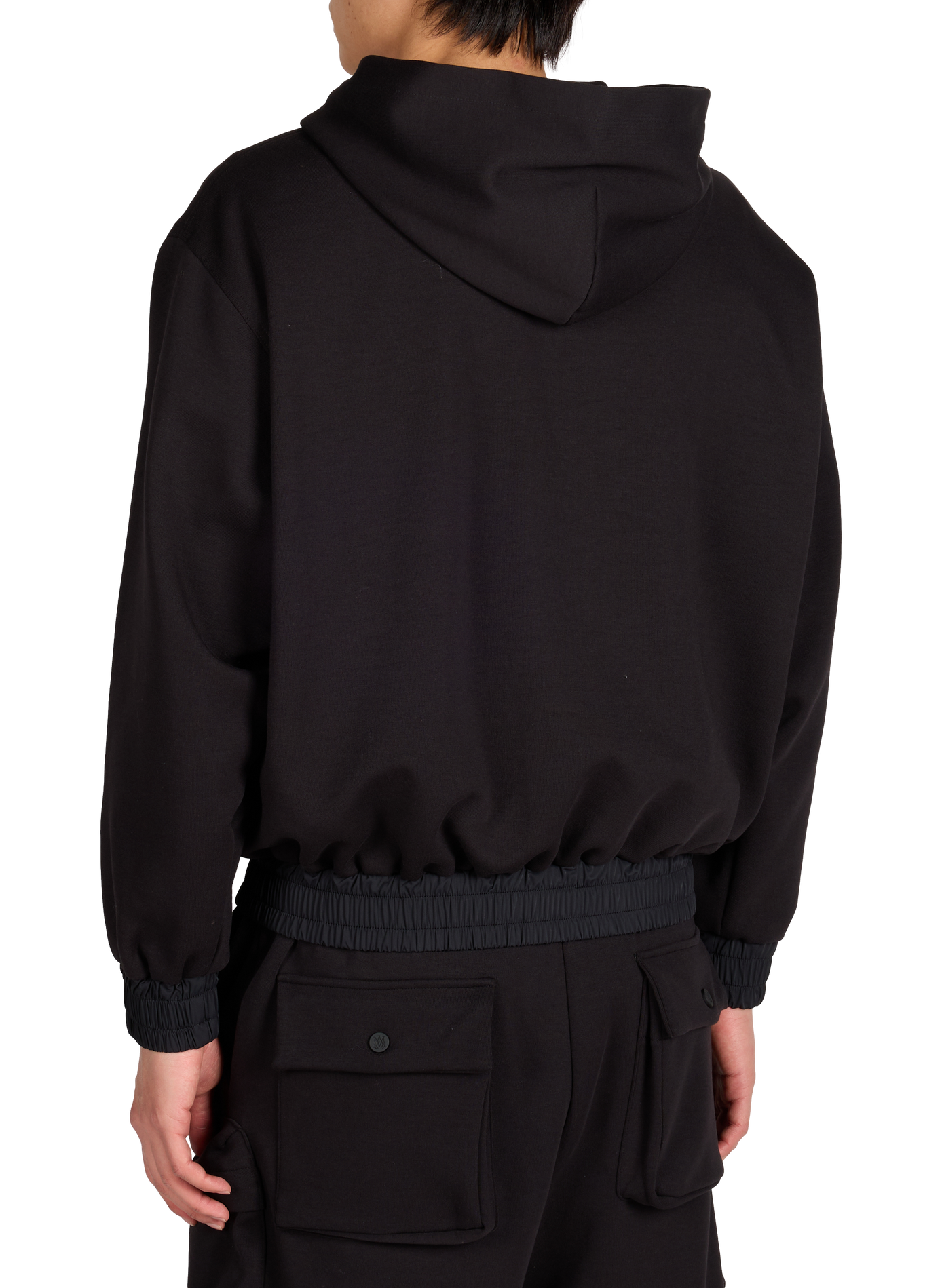 Zip-up hoodie in blended cotton AMIRI Black