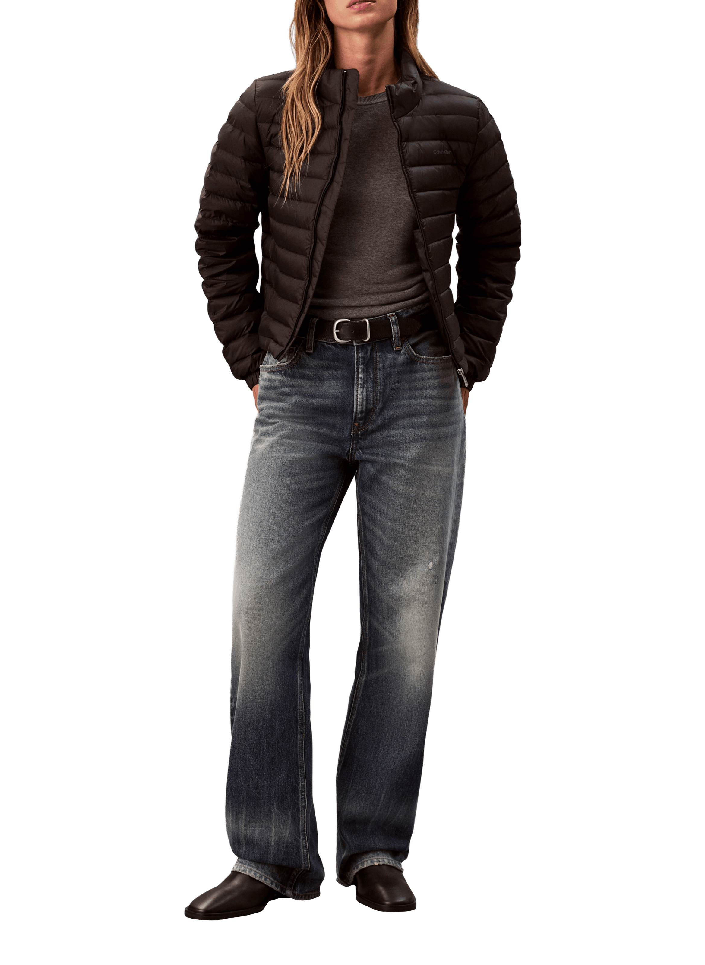 Veste matelassée à col montant CALVIN KLEIN Noir