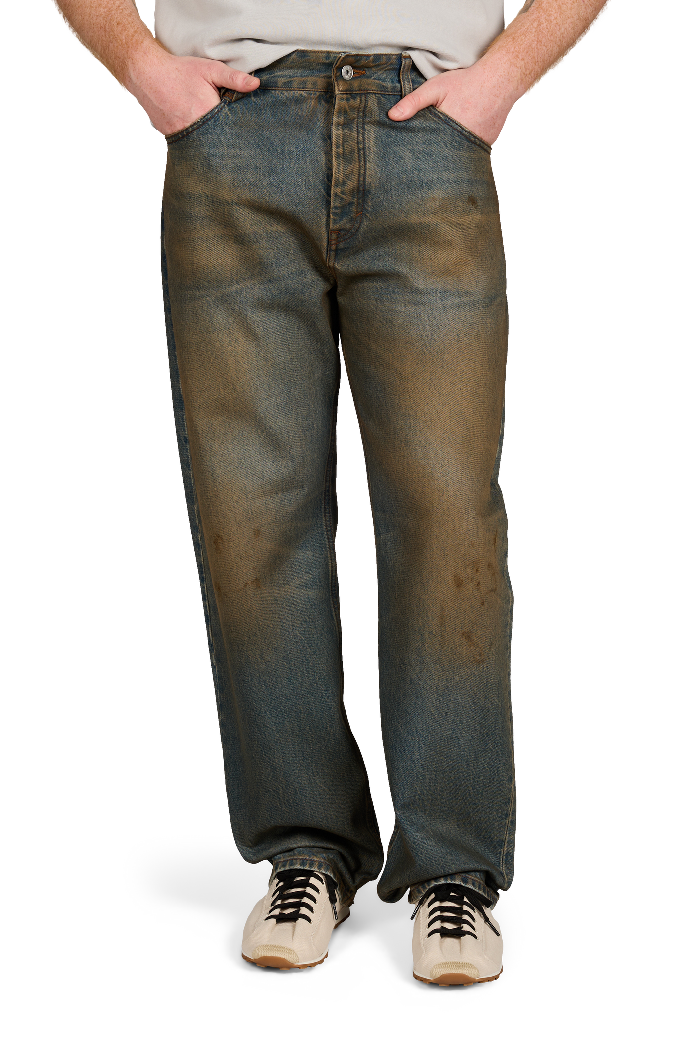 Jean usé effet tâches en coton JACQUEMUS