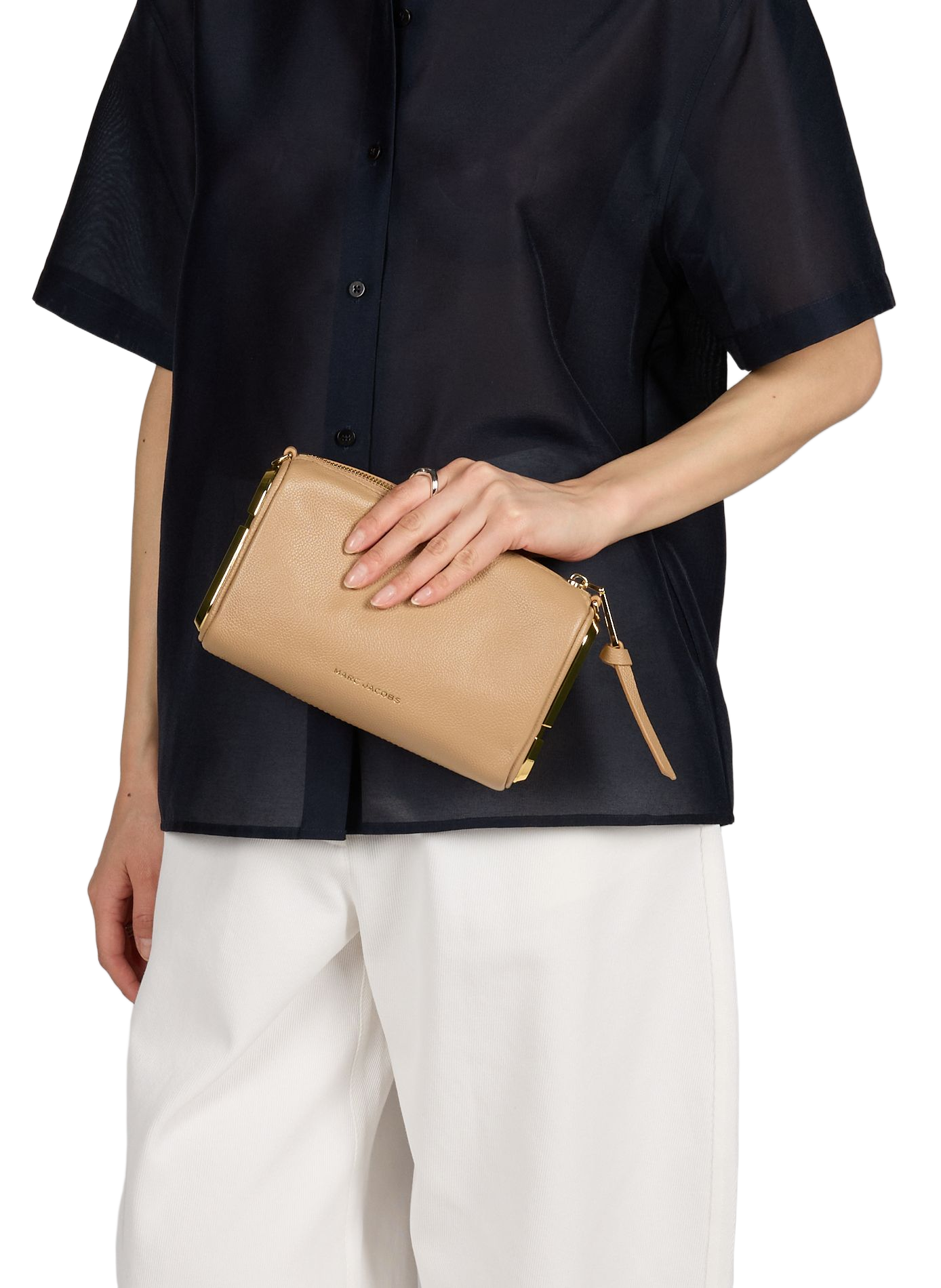 The Snapshot grained leather handbag MARC JACOBS Brown