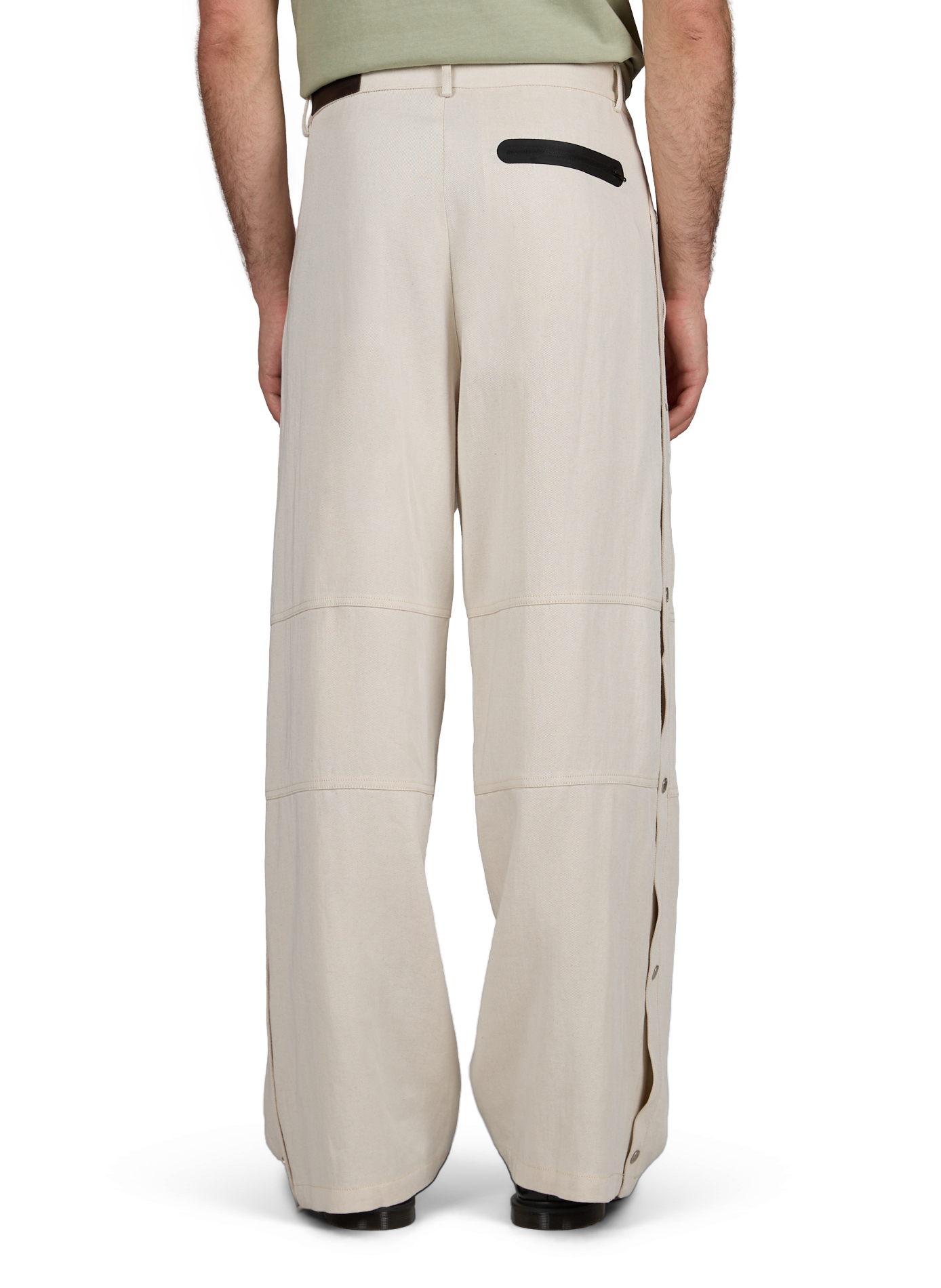 Wide-leg Knox trousers in mixed cotton CARRER Beige