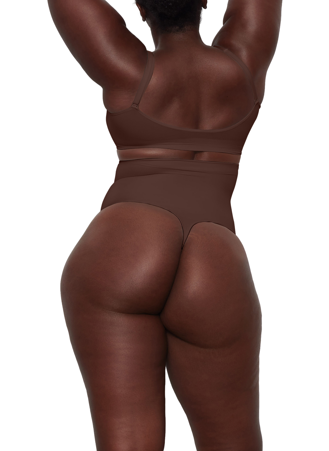 String moulant taille-haute Brown