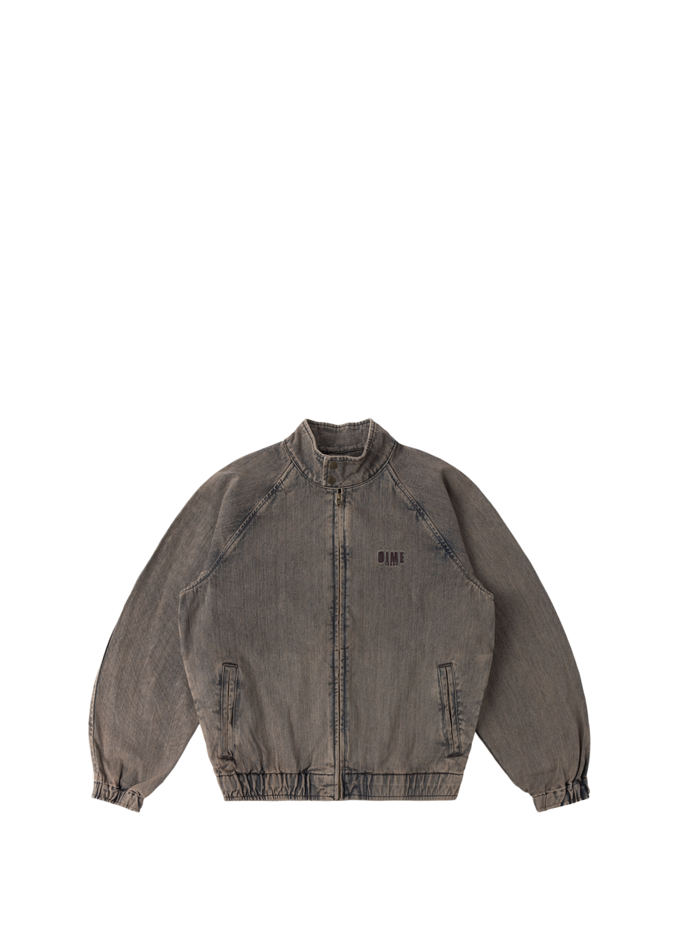 Weite Jacke mit Stehkragen aus Baumwolldenim DIME Blau
