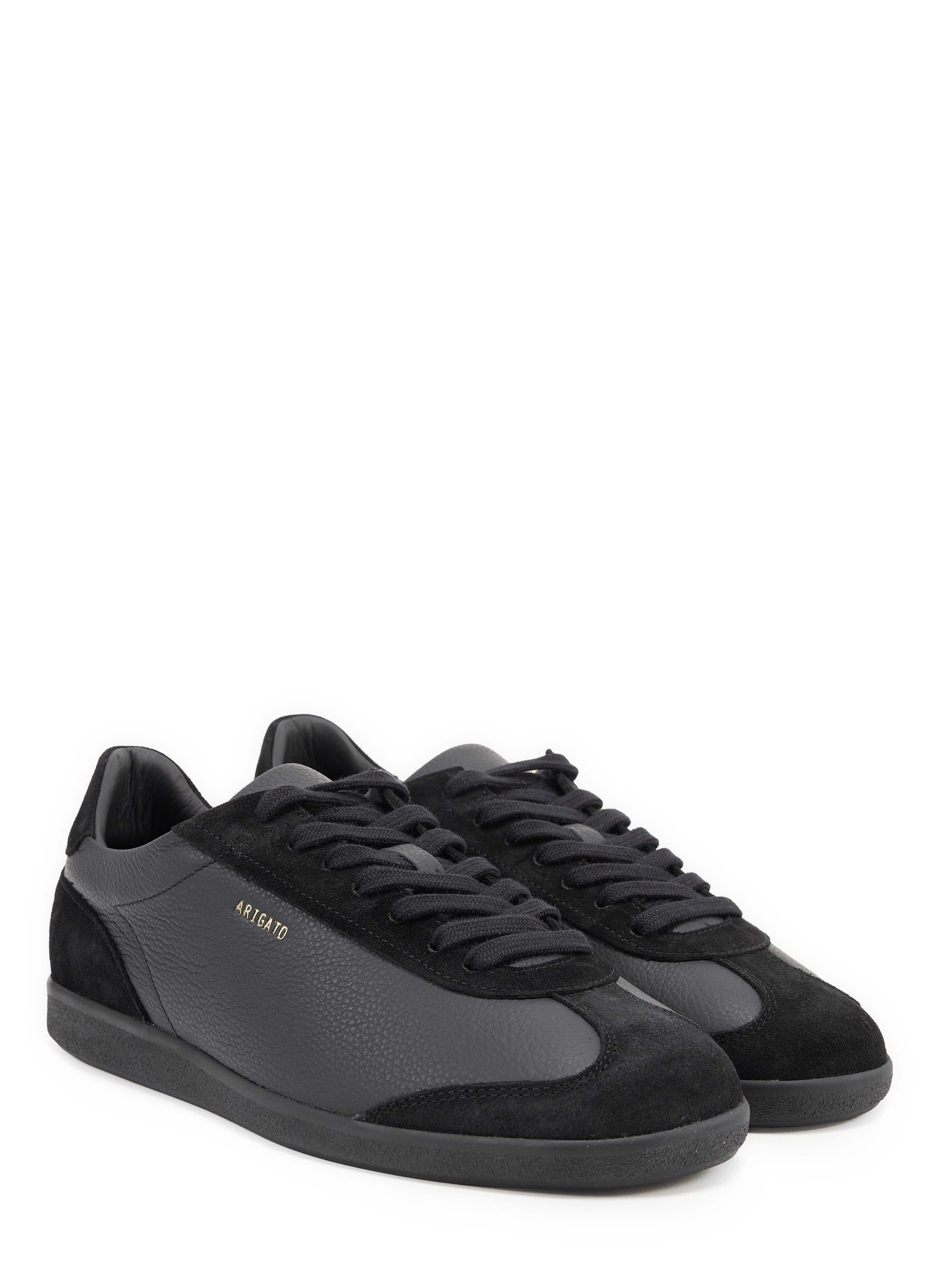 Zane sneakers with golden logo in leather AXEL ARIGATO Black