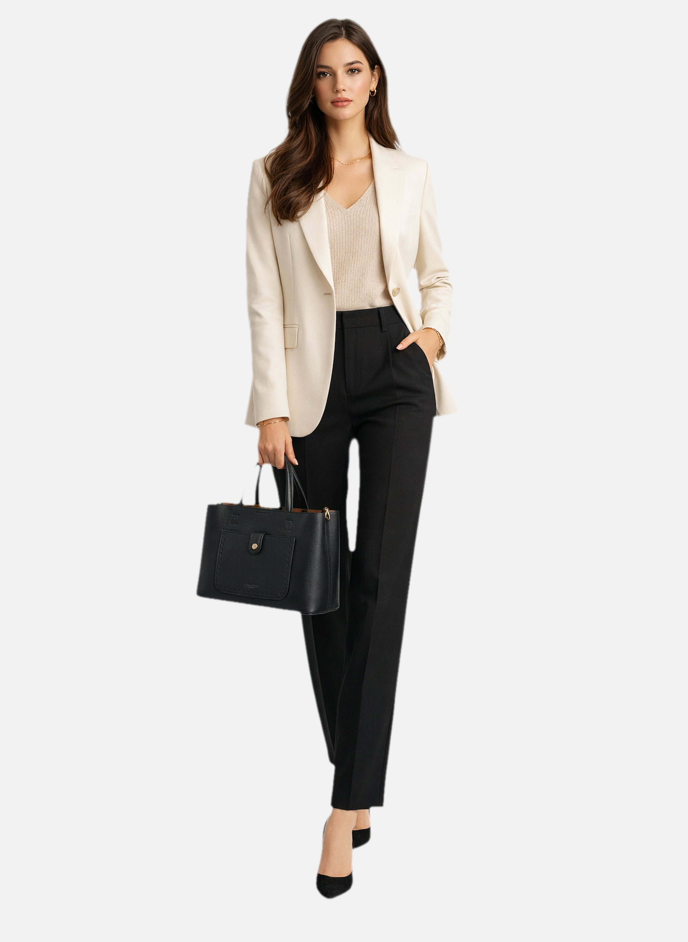 Bride soft | sac à main en cuir de vachette POURCHET Bleu