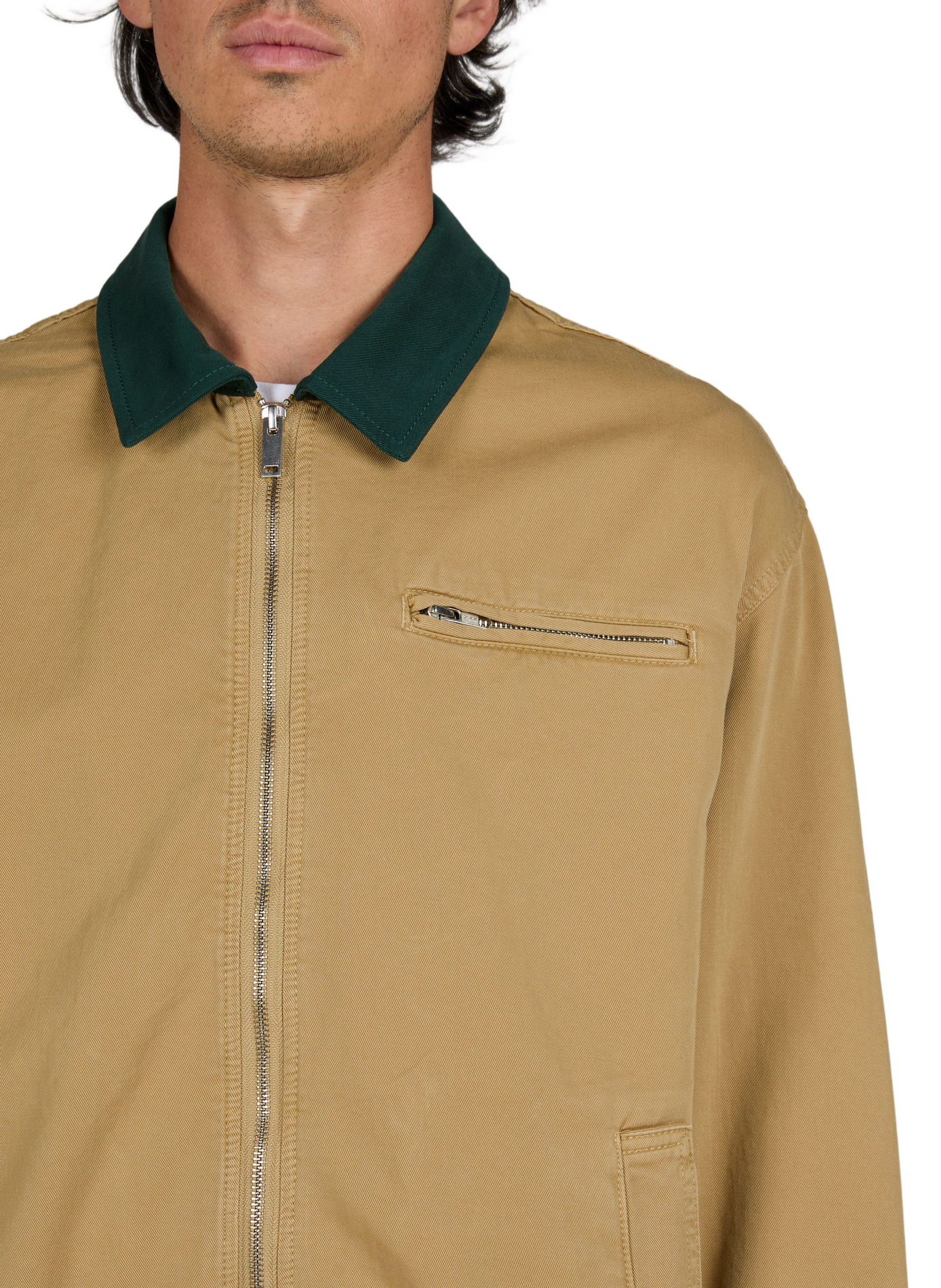 Jacket with classic cotton collar LES DEUX Beige
