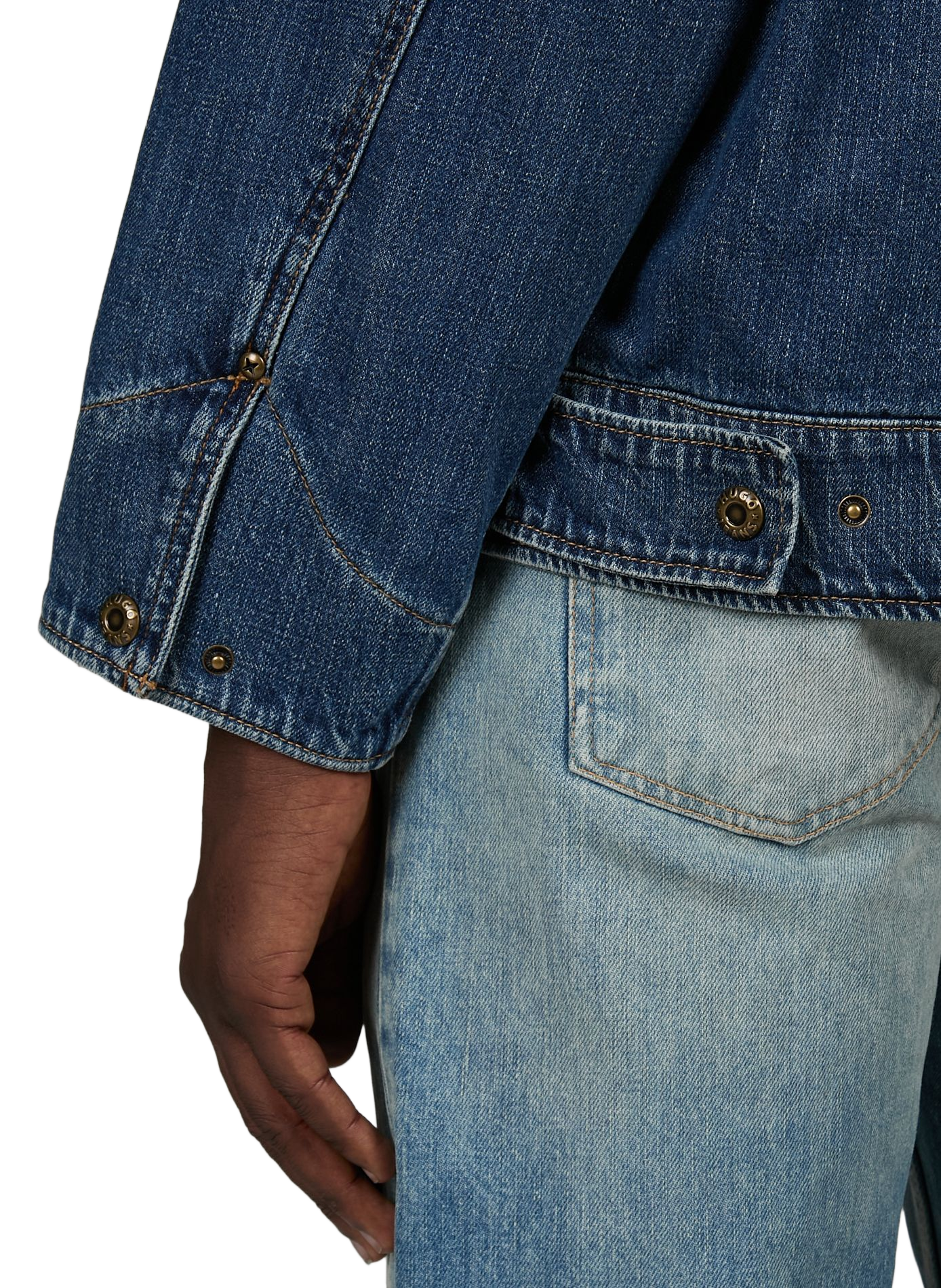 Jacket with classic cotton denim collar HUGO BLUE Blue